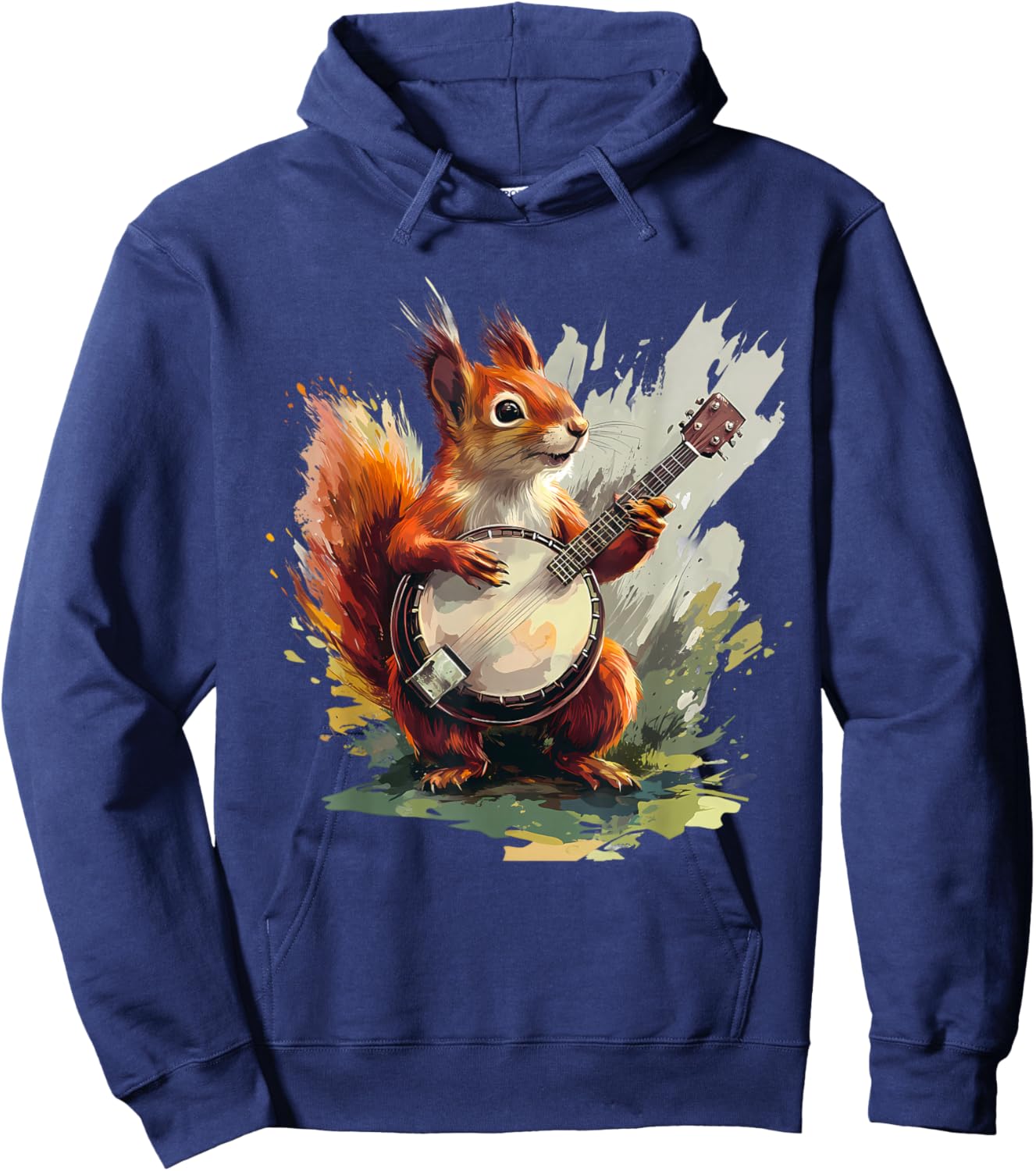 Squirrel Playing Banjo Squirrel Bluegrass Banjo Player Hoodie - Hoodie | Navy