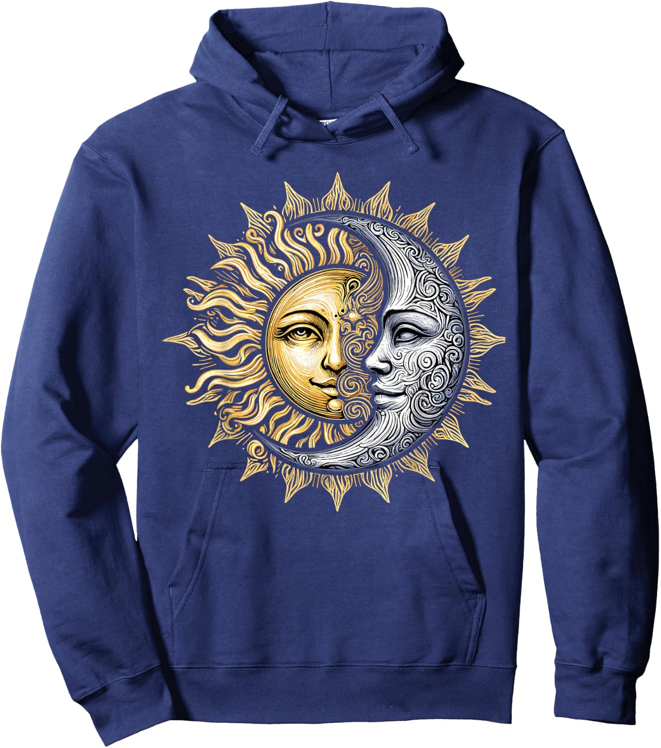 Yin Yang Sun and Moon Hoodie - Hoodie | Navy