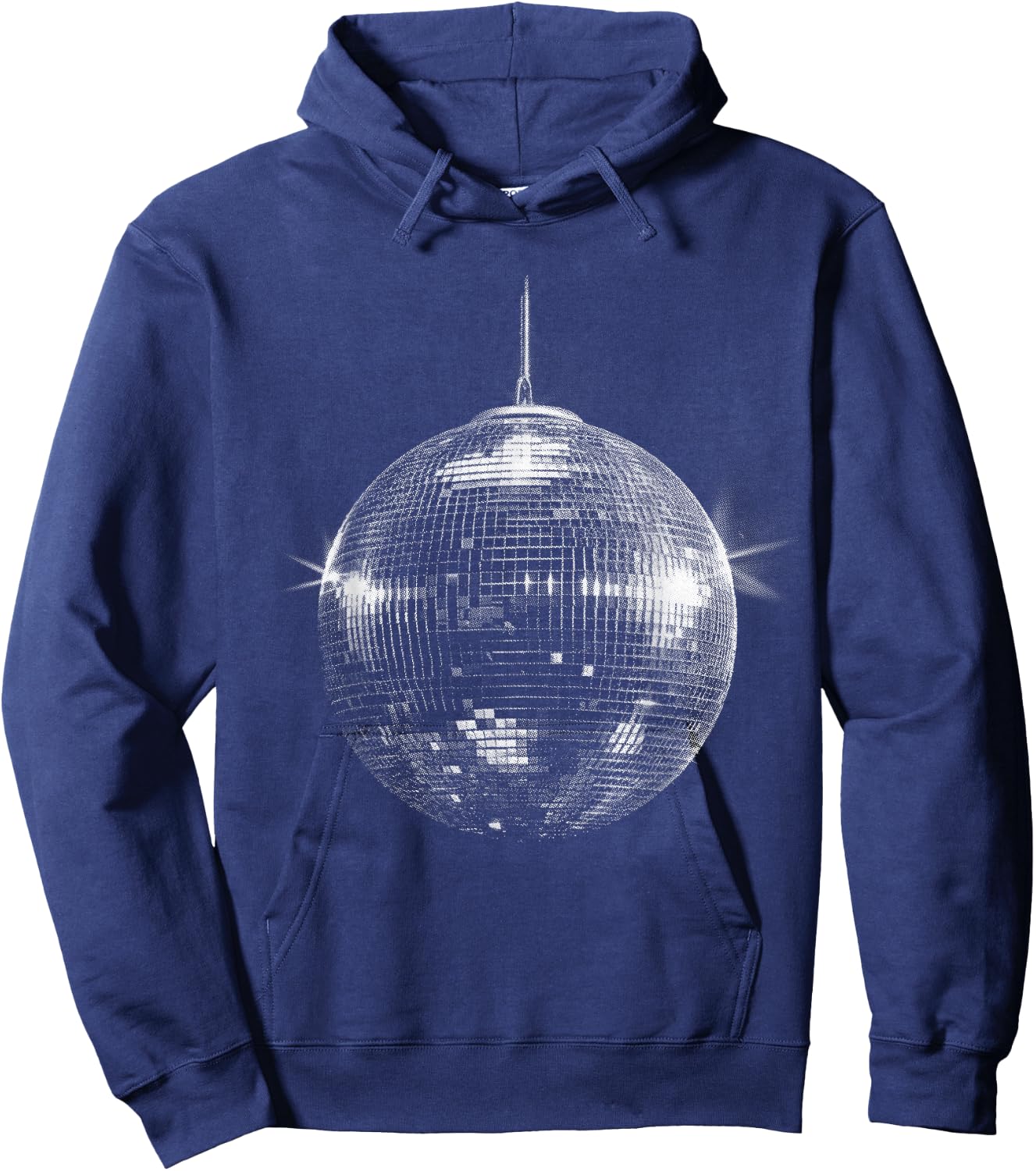 Retro Mirror Ball Disco Design Hoodie - Hoodie | Navy