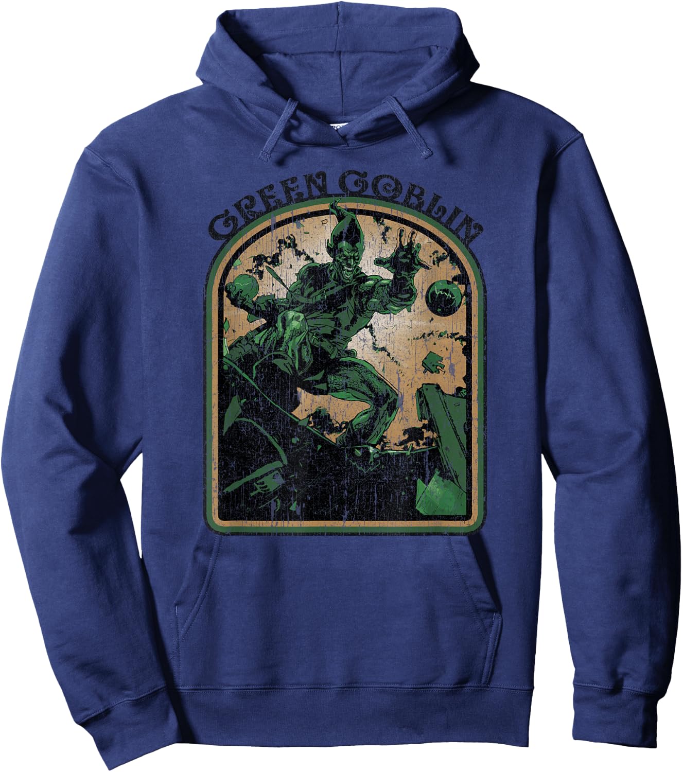 Marvel Comics Retro Green Goblin Vintage Villain Hoodie - Hoodie | Navy