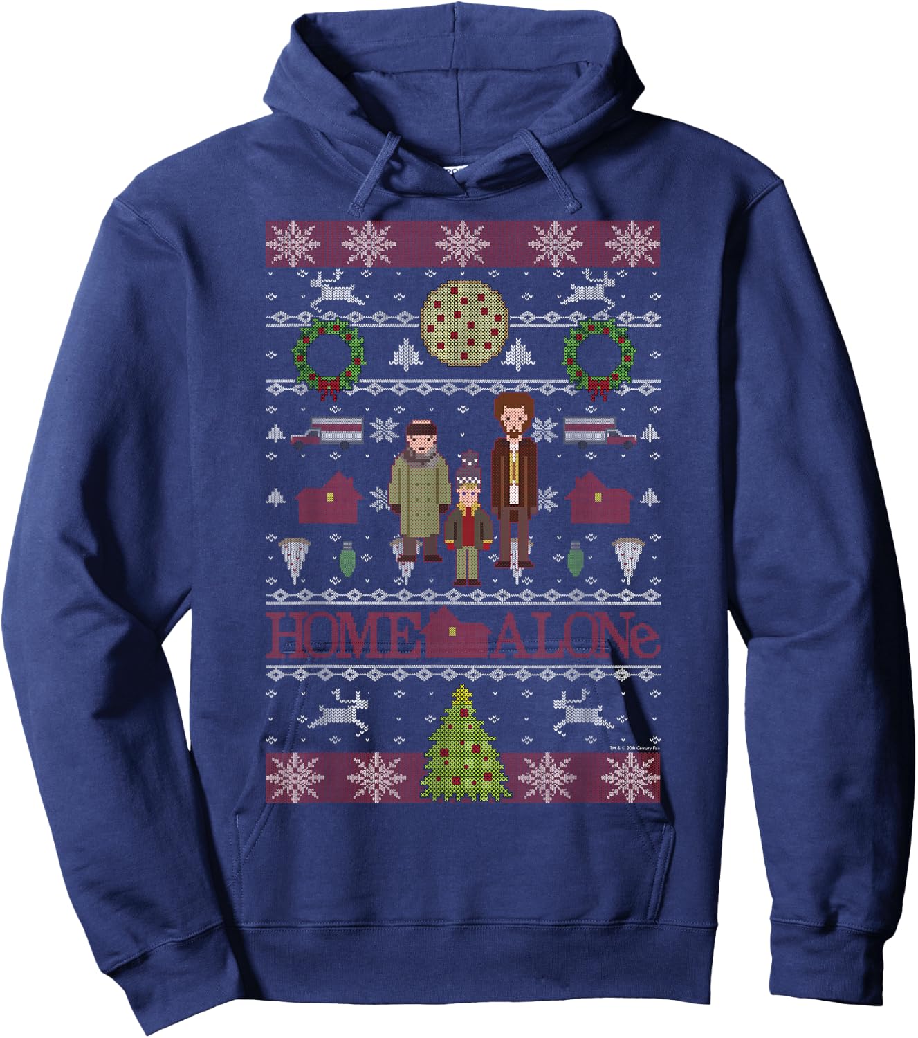 Home Alone Christmas The Wet Bandits Ugly Sweater Hoodie - Hoodie | Navy