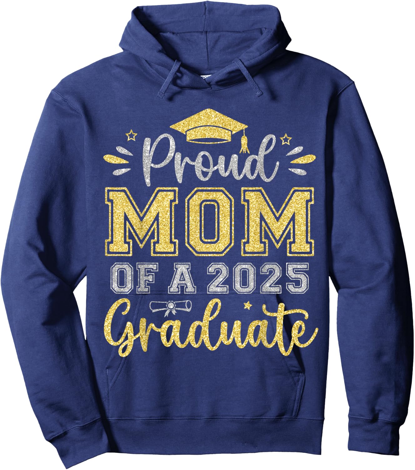 Proud Mom of a 2025 Graduate Senior Graduation Women Hoodie - Hoodie | Navy