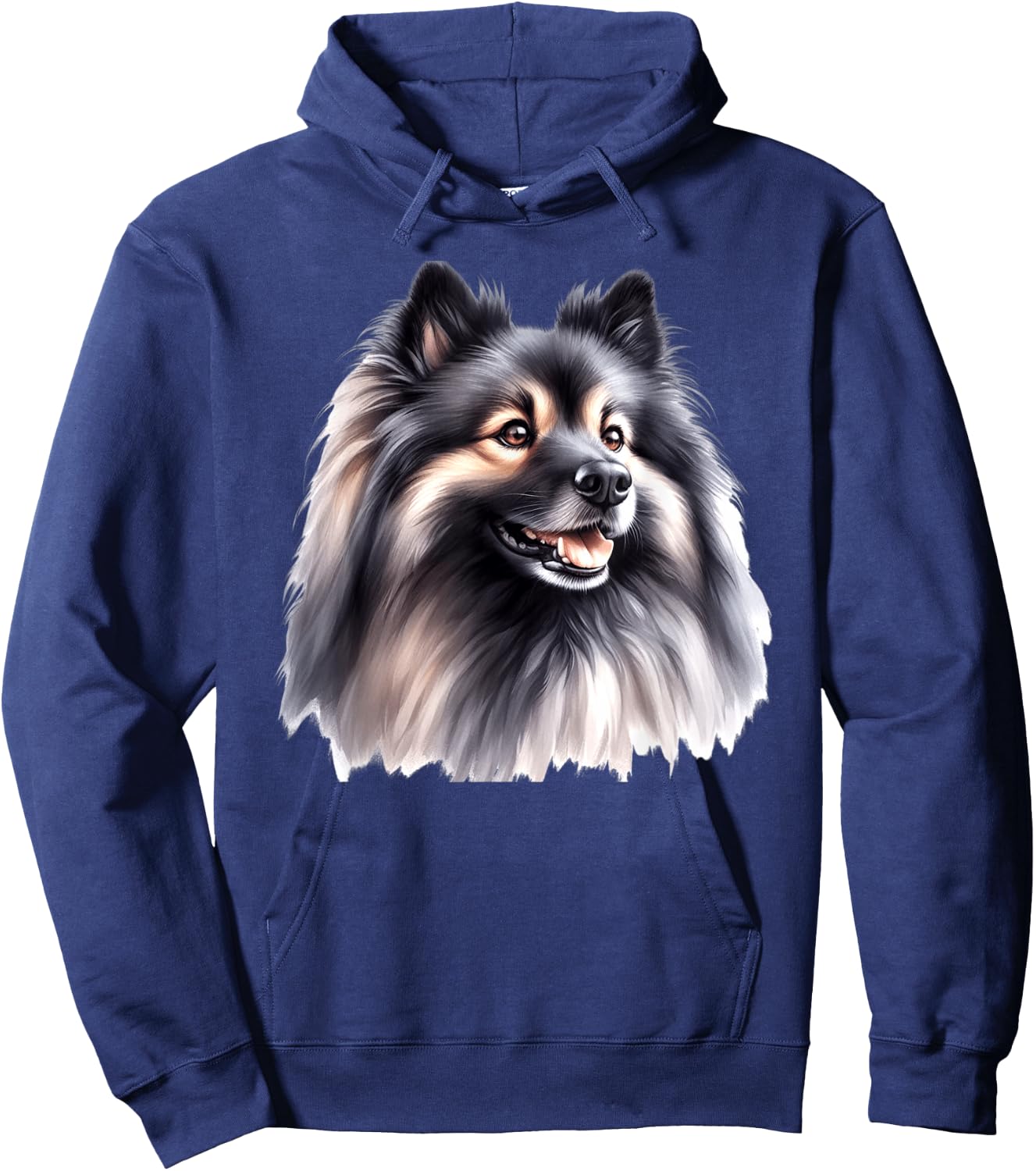 Keeshond Dog Puppy Portrait Hoodie - Hoodie | Navy