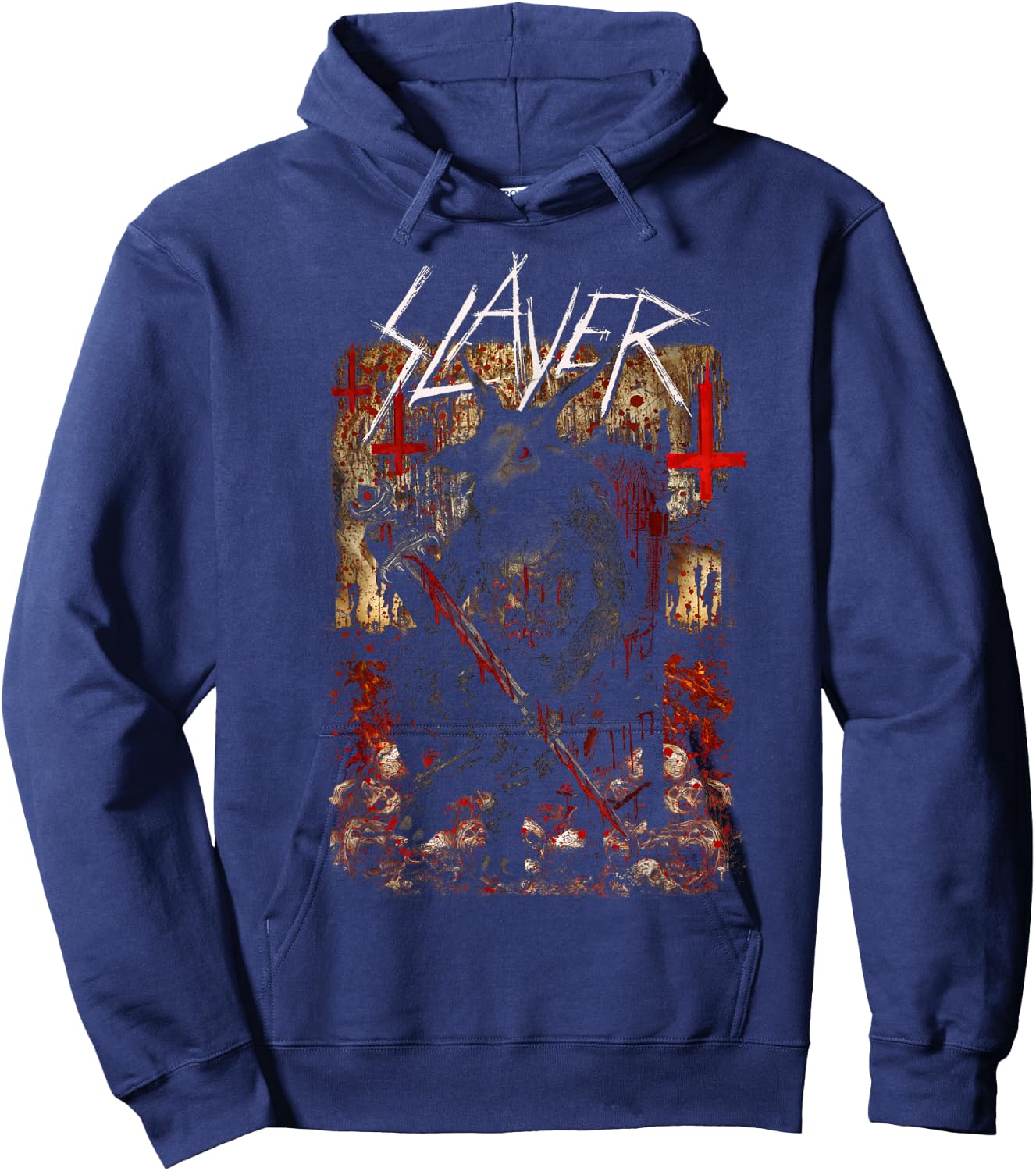 Slayer – Hellthrone Hoodie - Hoodie | Navy