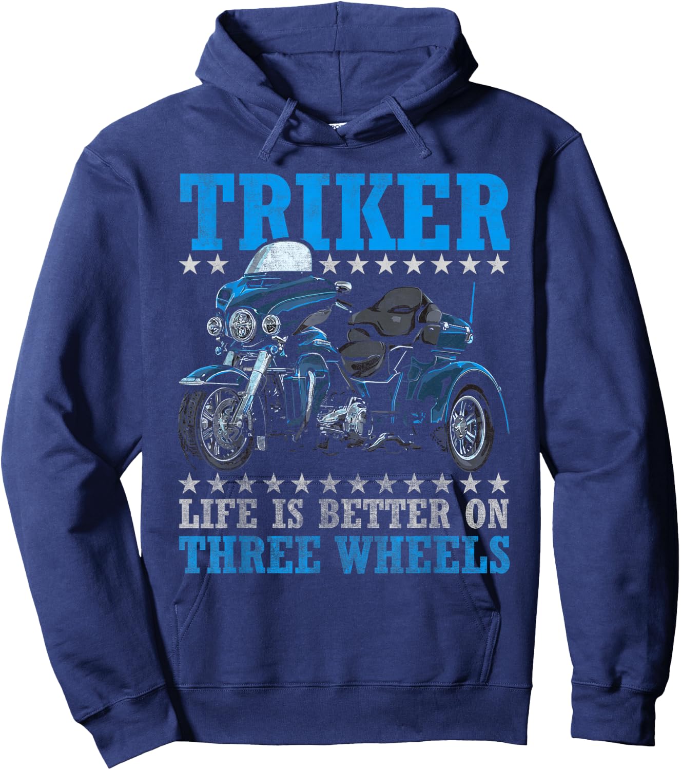 Triker - Life Is Better On Three Wheels - Motorcycle Trike Hoodie - Hoodie | Navy