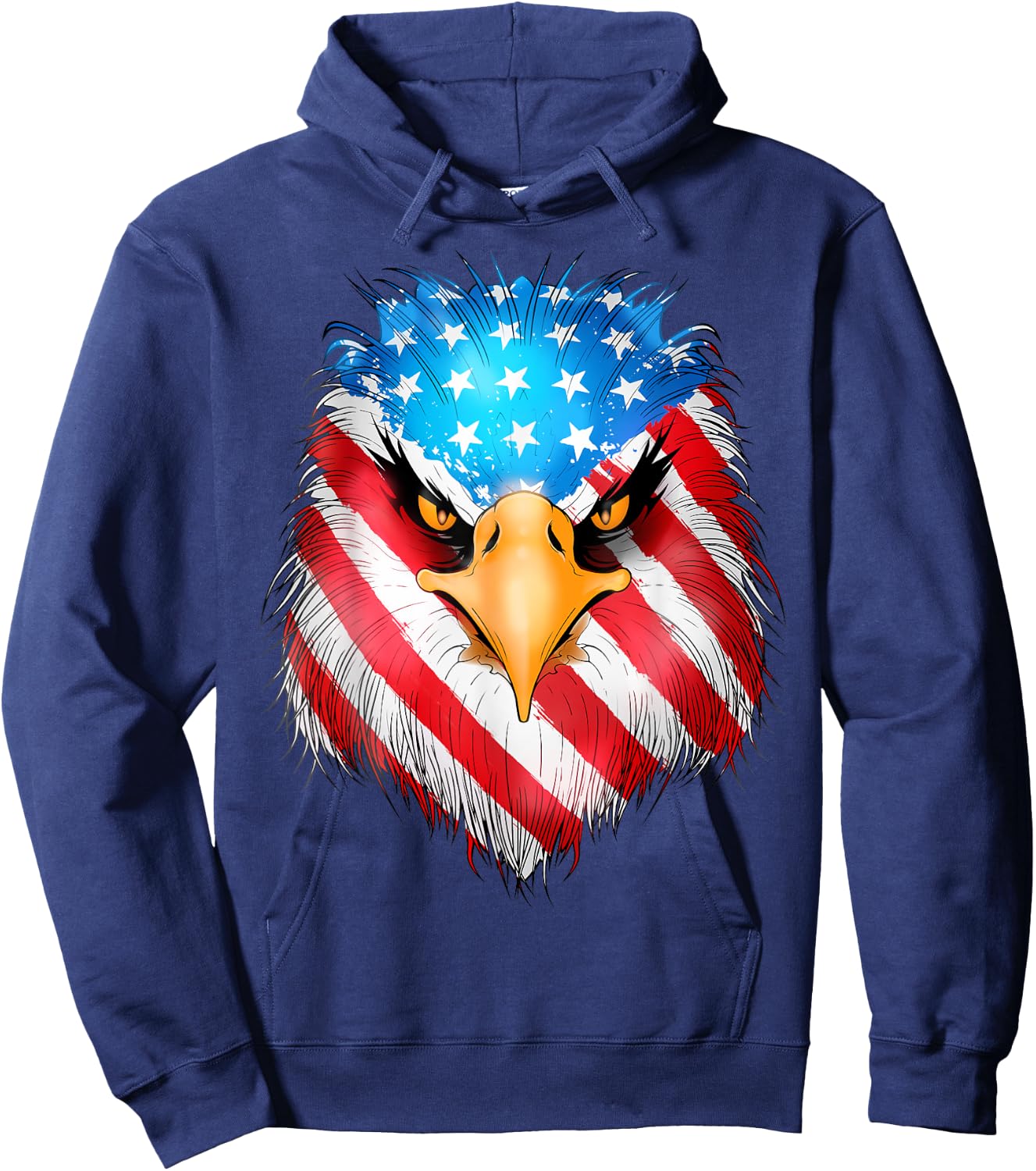 4th Of July Patriotic Eagle USA American Flag men boys Hoodie - Hoodie | Navy