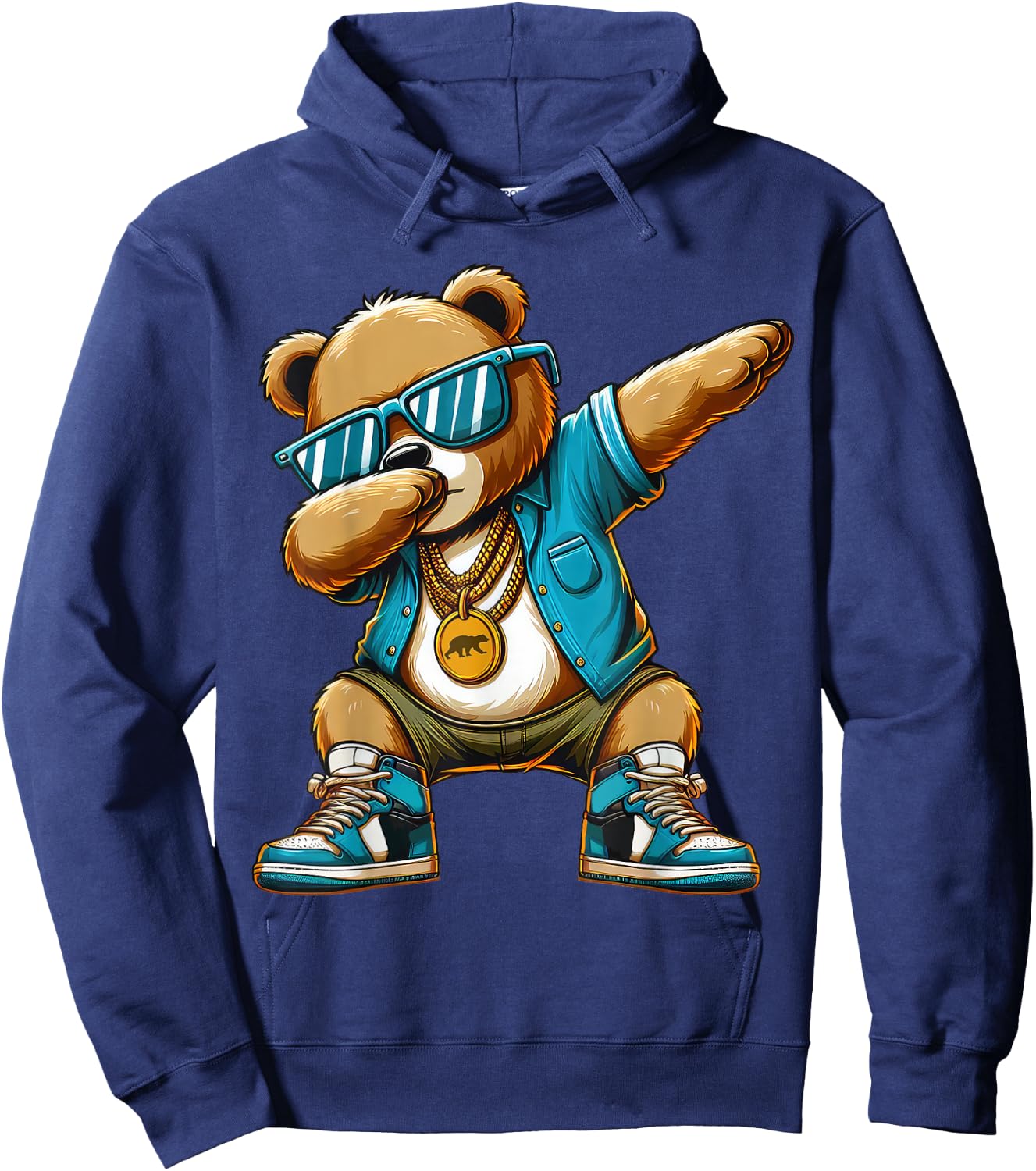 Dabbing Bear Funny Bear Dab Dance Boys Girls Kids Hoodie - Hoodie | Navy