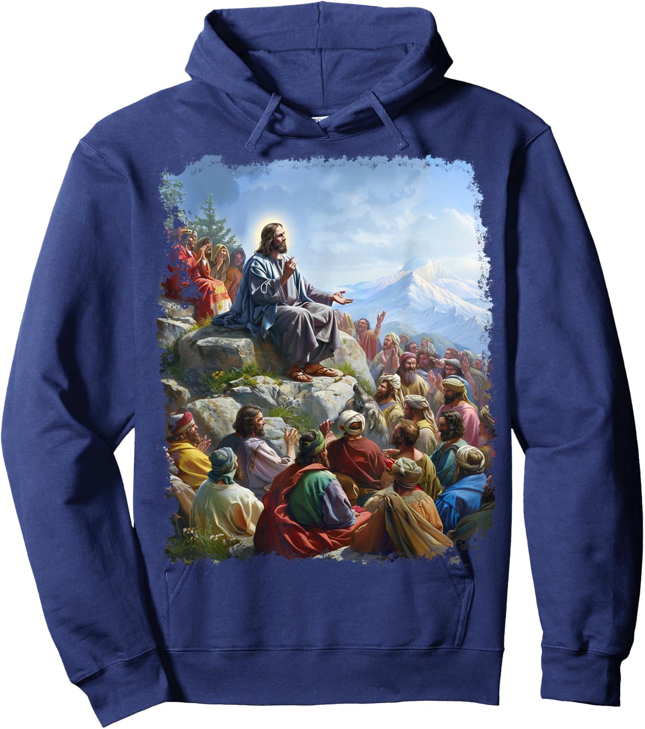 Jesus Christ Teaching Hoodie - Hoodie | Navy