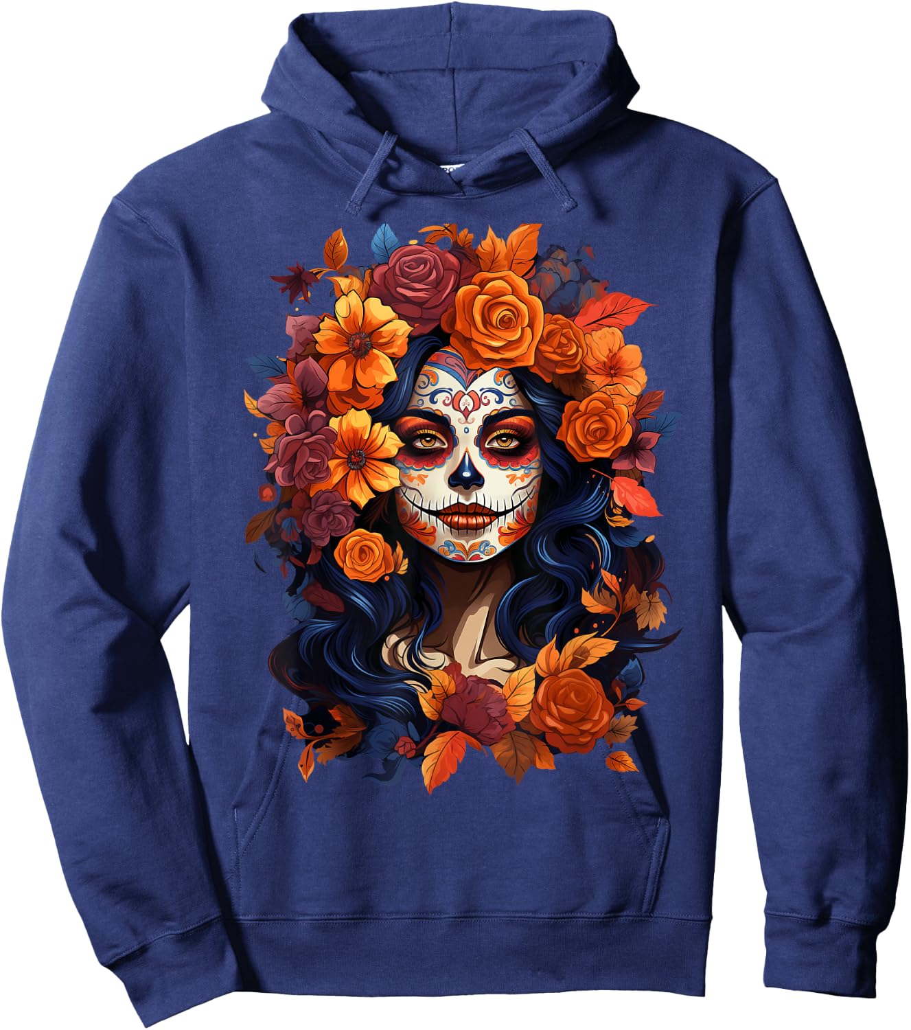 Dia De Los Muertos Mexican Sugar Skull Day Of The Dead Women Hoodie - Hoodie | Navy