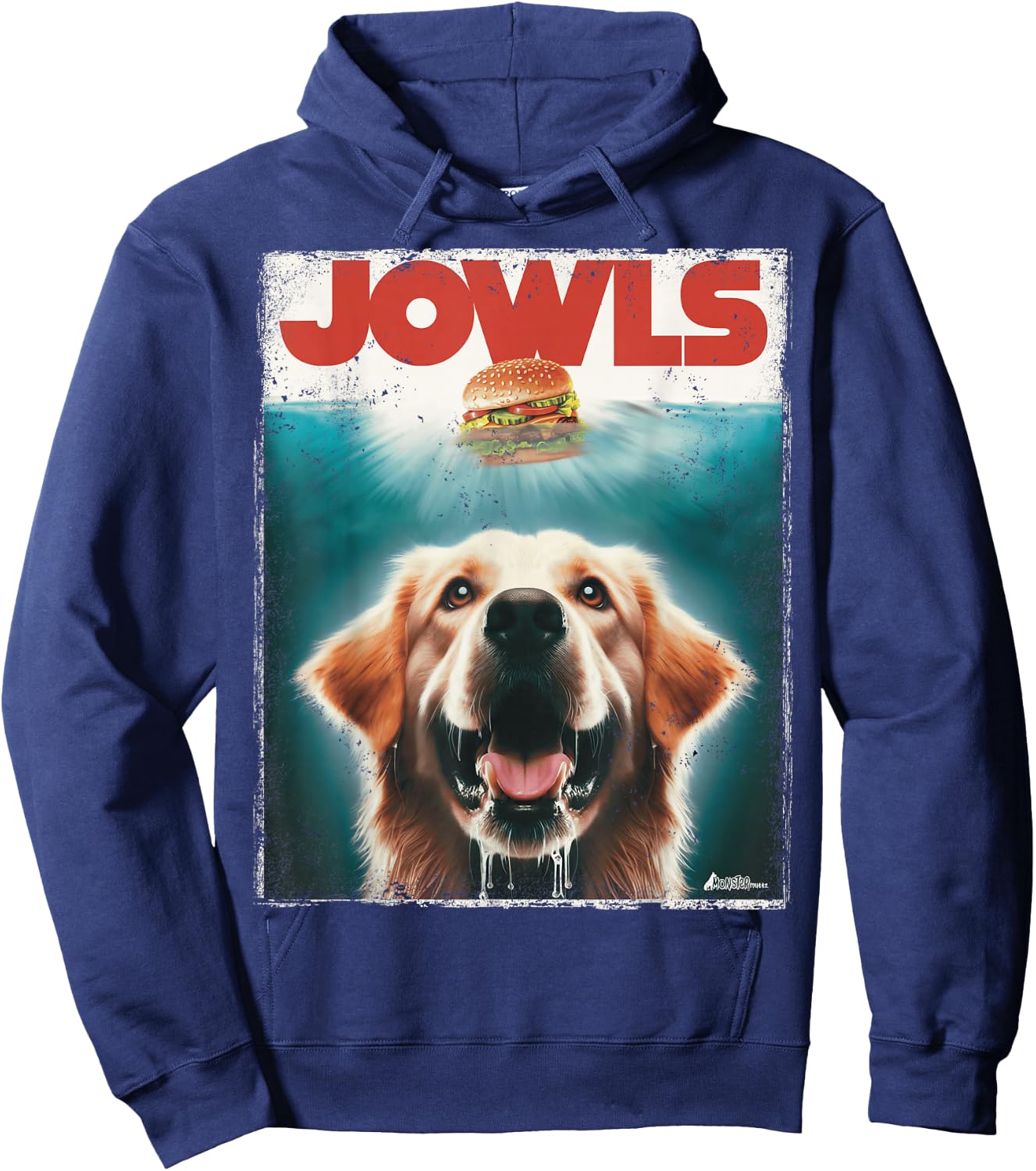 Light Golden Retriever Jowls Top, Paws Cream Lab Dog Mom Dad Hoodie - Hoodie | Navy