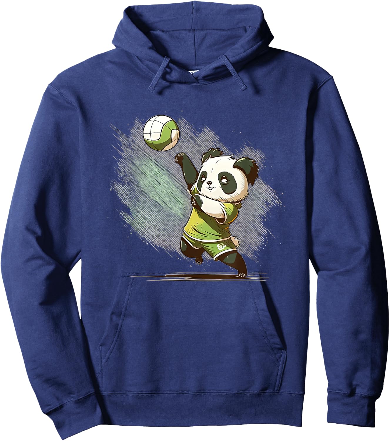 Volleyball Team Panda - Panda Playing Volleyball Hoodie - Hoodie | Navy