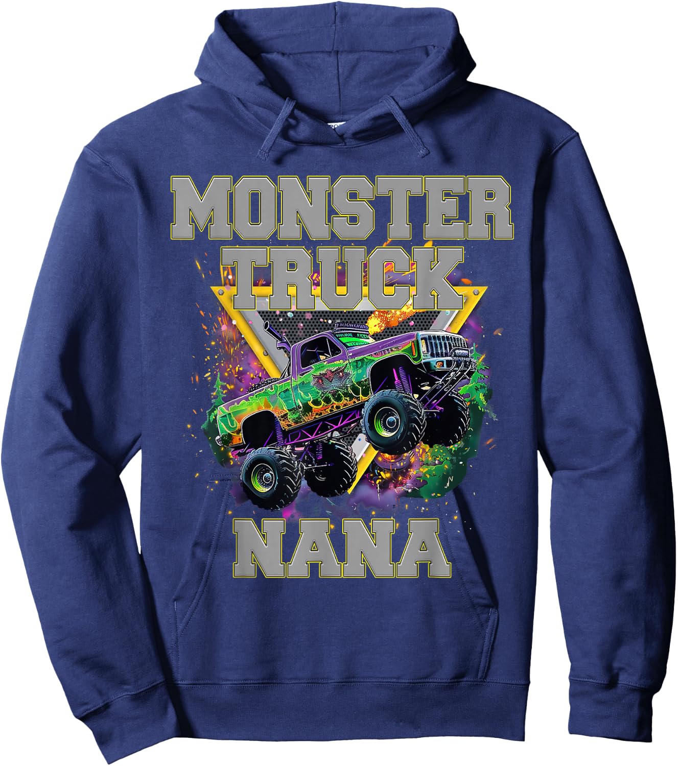 Monster Truck Nana Monster Truck Are My Jam Truck Lovers Hoodie - Hoodie | Navy