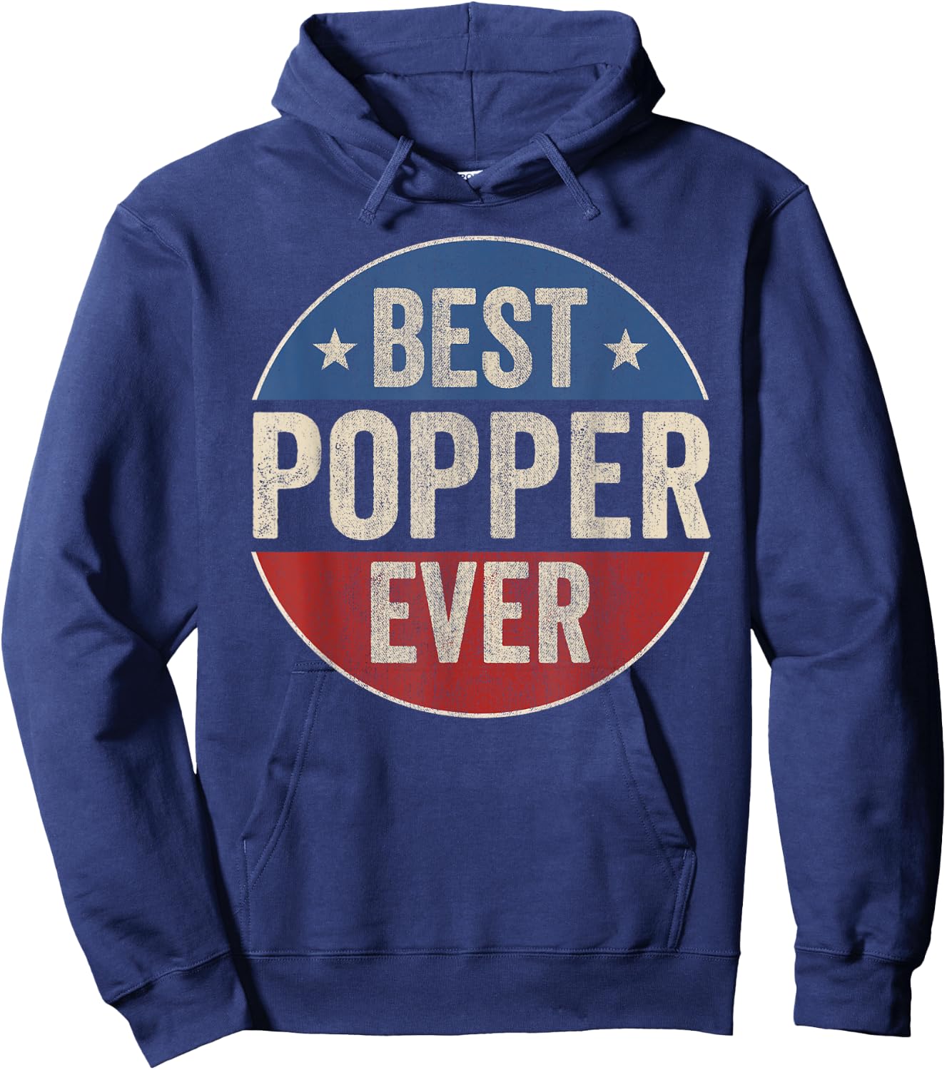 Best Popper Ever American Grandfather Vintage Father's Day Hoodie - Hoodie | Navy