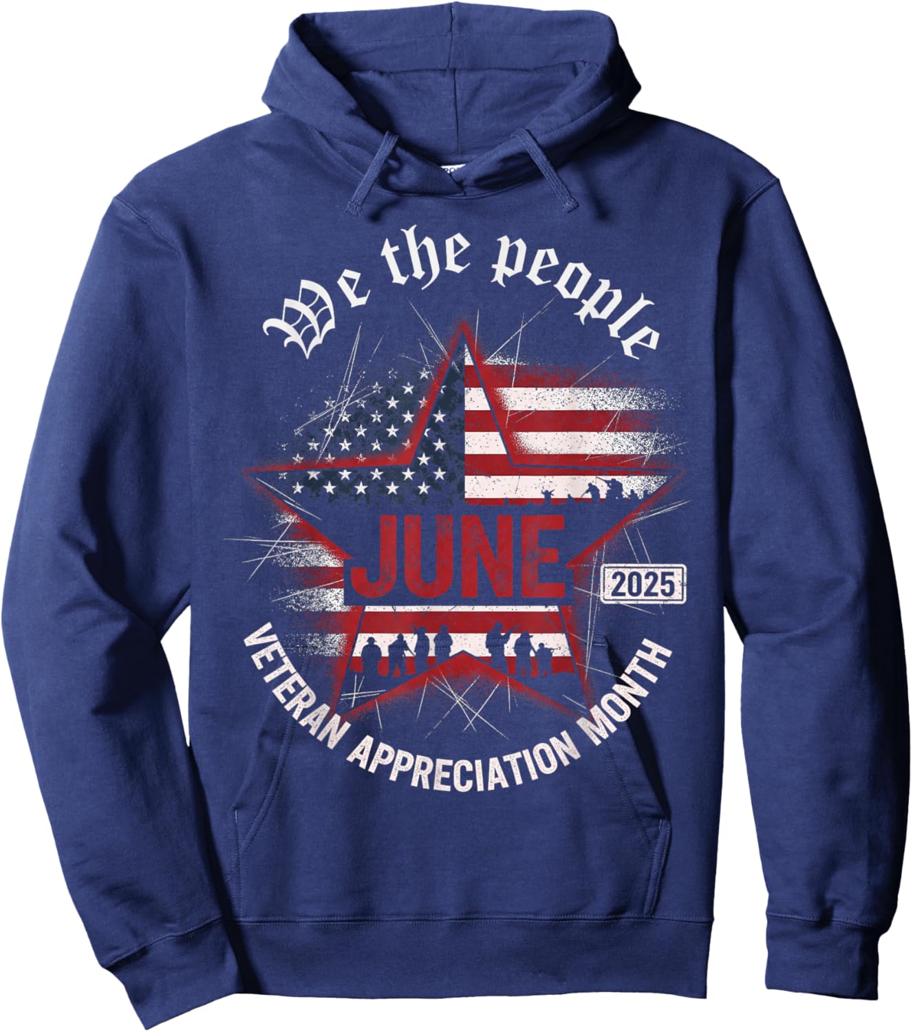 June Veteran Month 2025 Happy Veteran's Month Appreciation Hoodie - Hoodie | Navy