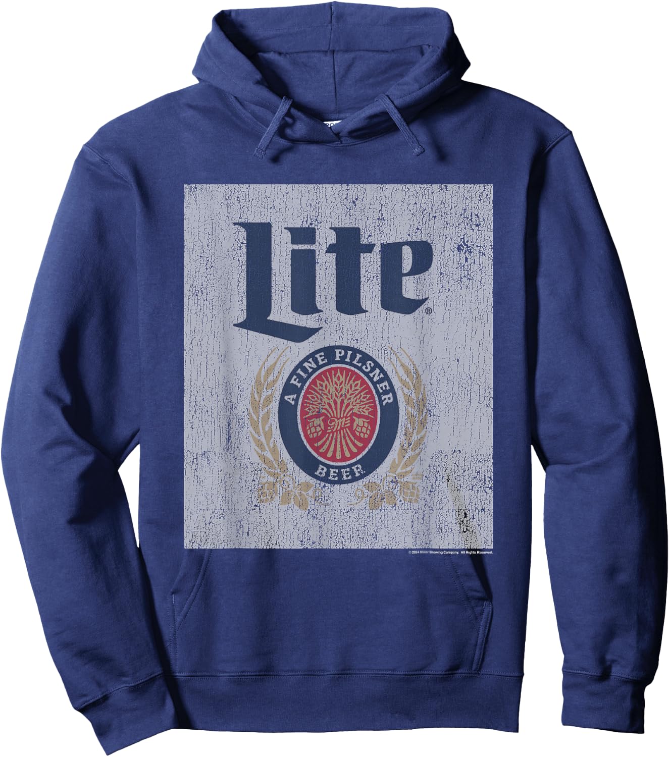 Miller Lite Light Fine Pilsner Vintage Classic Label Hoodie - Hoodie | Navy