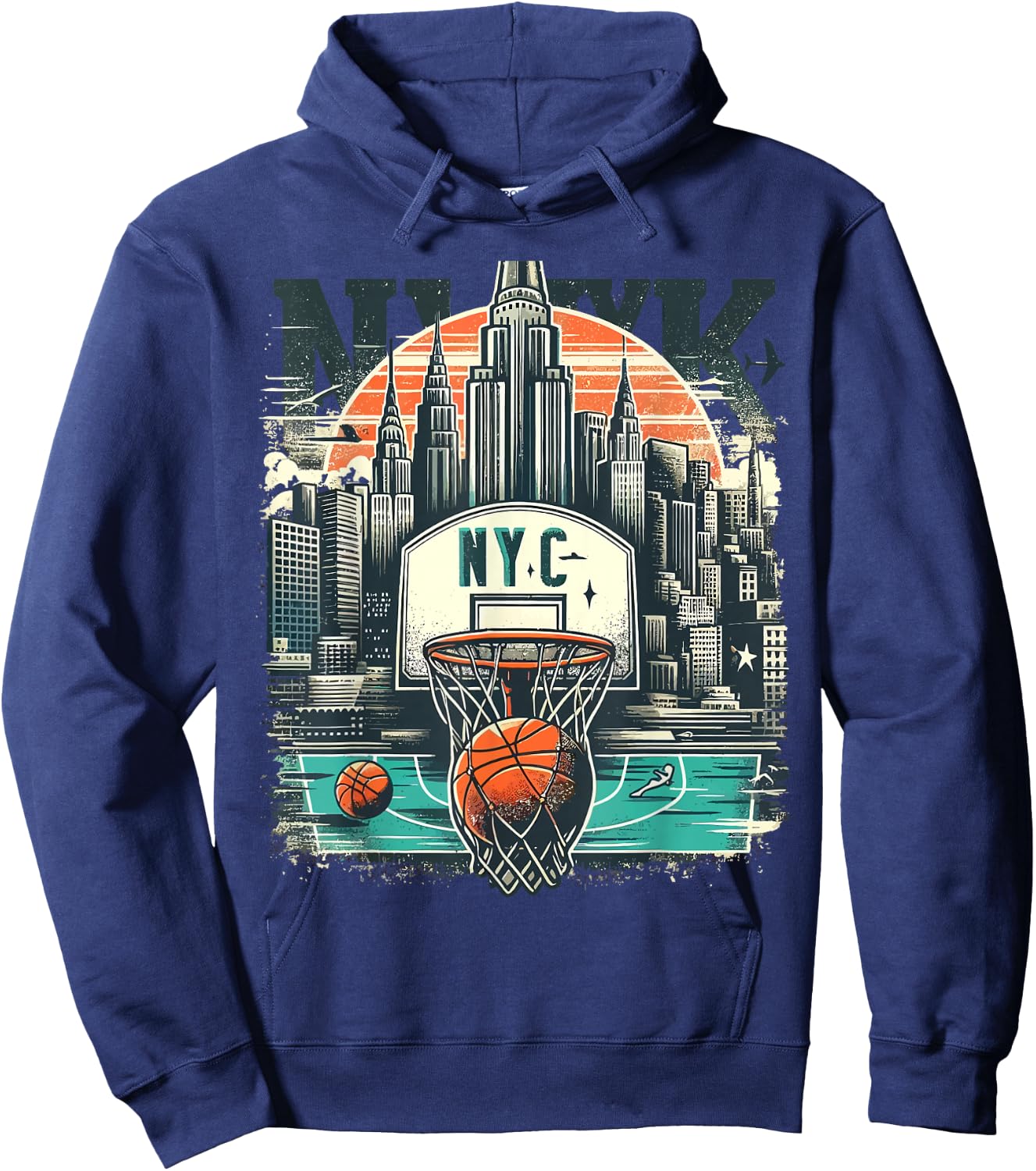 NYC Basketball Hoodie - Hoodie | Navy
