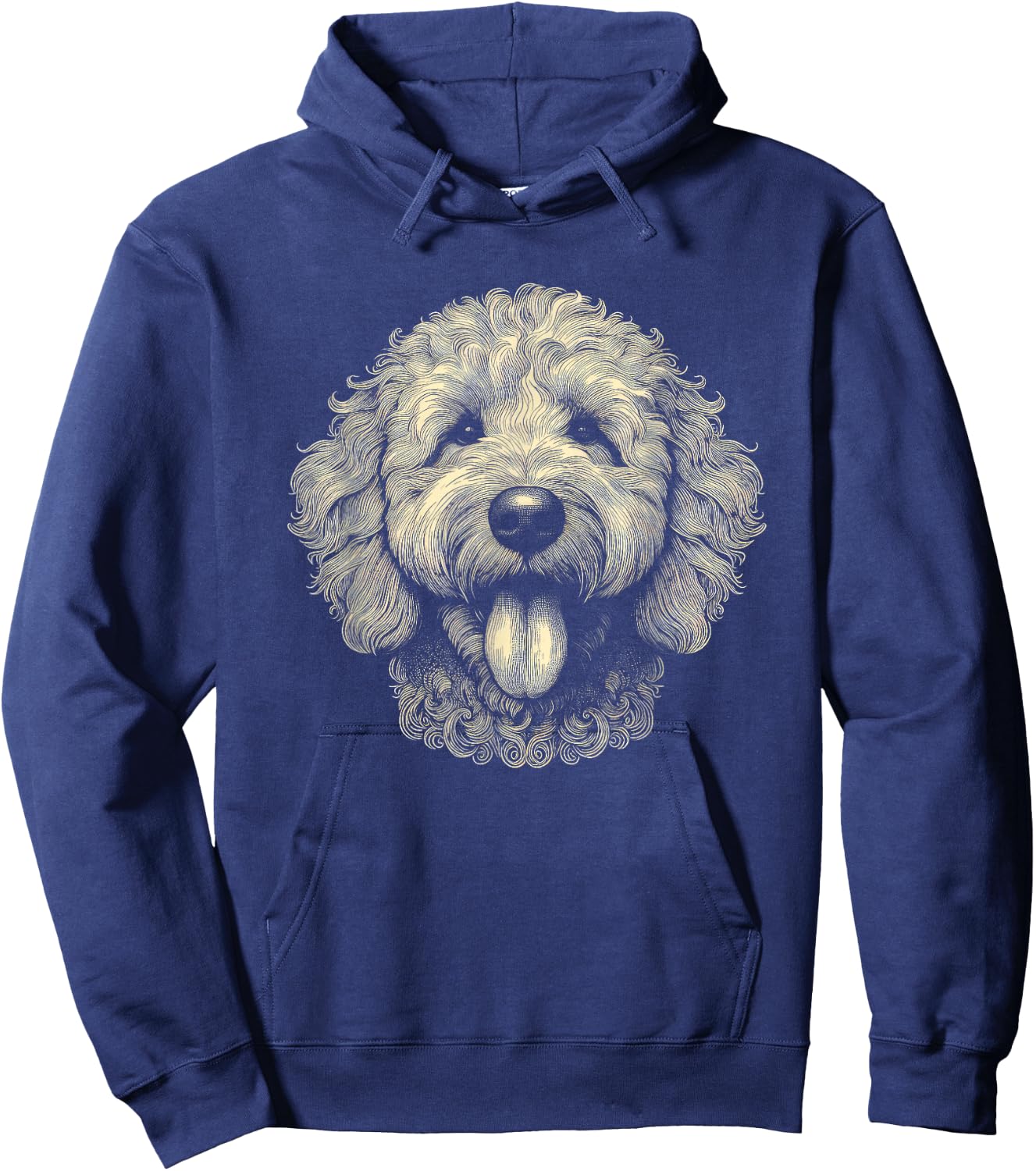 Goldendoodle Dog Face Art Design Hoodie - Hoodie | Navy