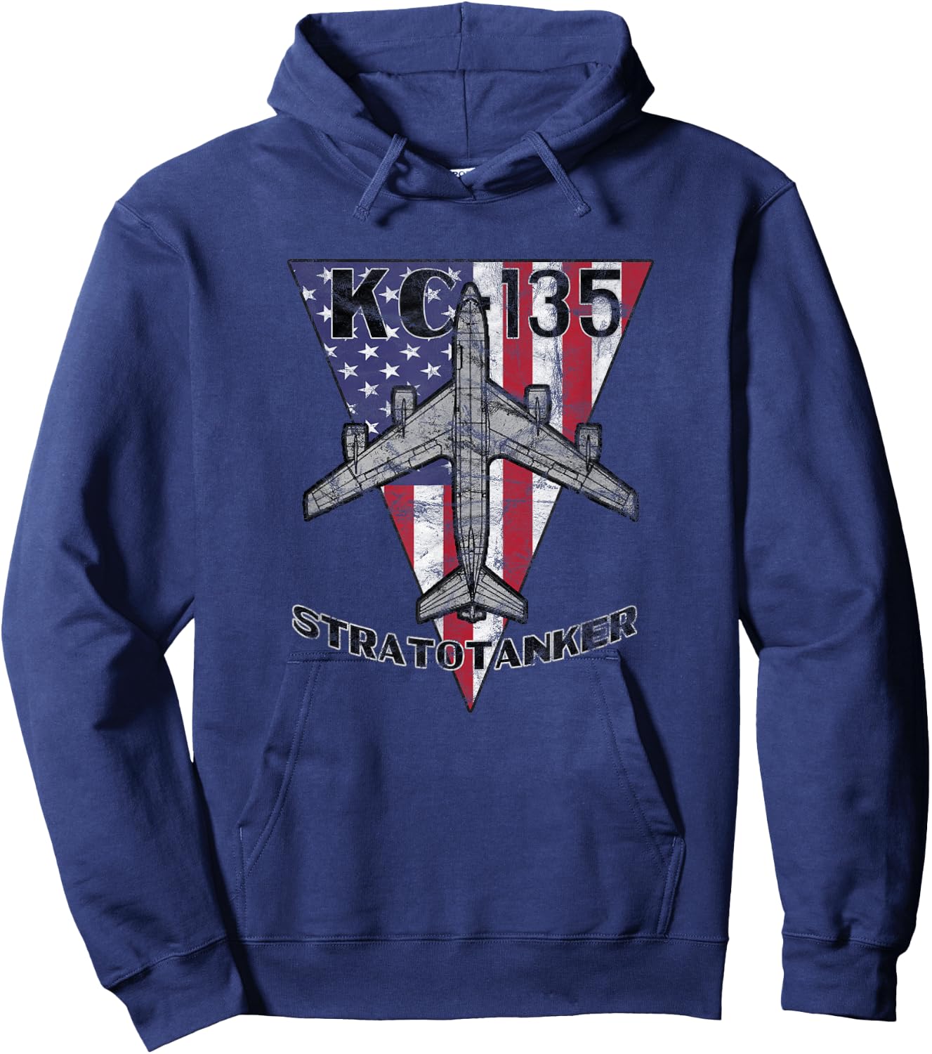 KC-135 Stratotanker Military Tanker Airplane Vintage Hoodie - Hoodie | Navy