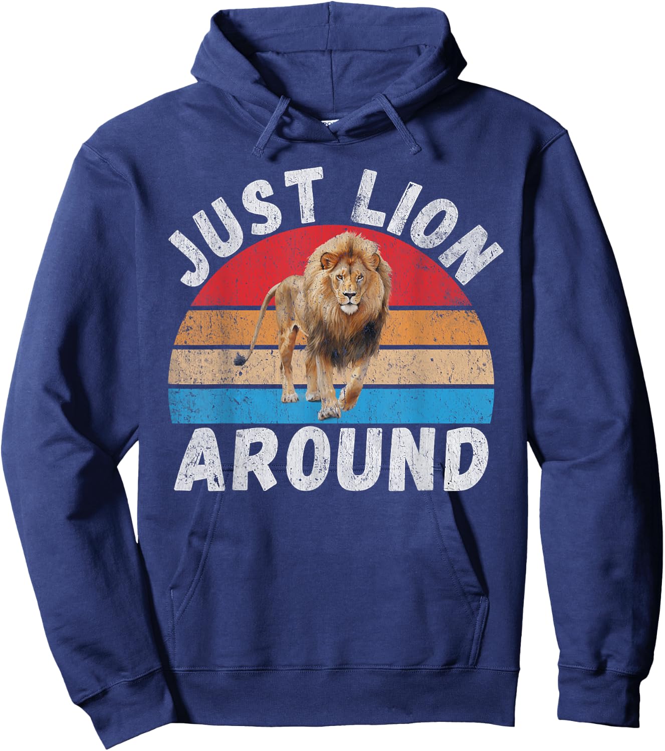 Just Lion around Lion Hoodie - Hoodie | Navy