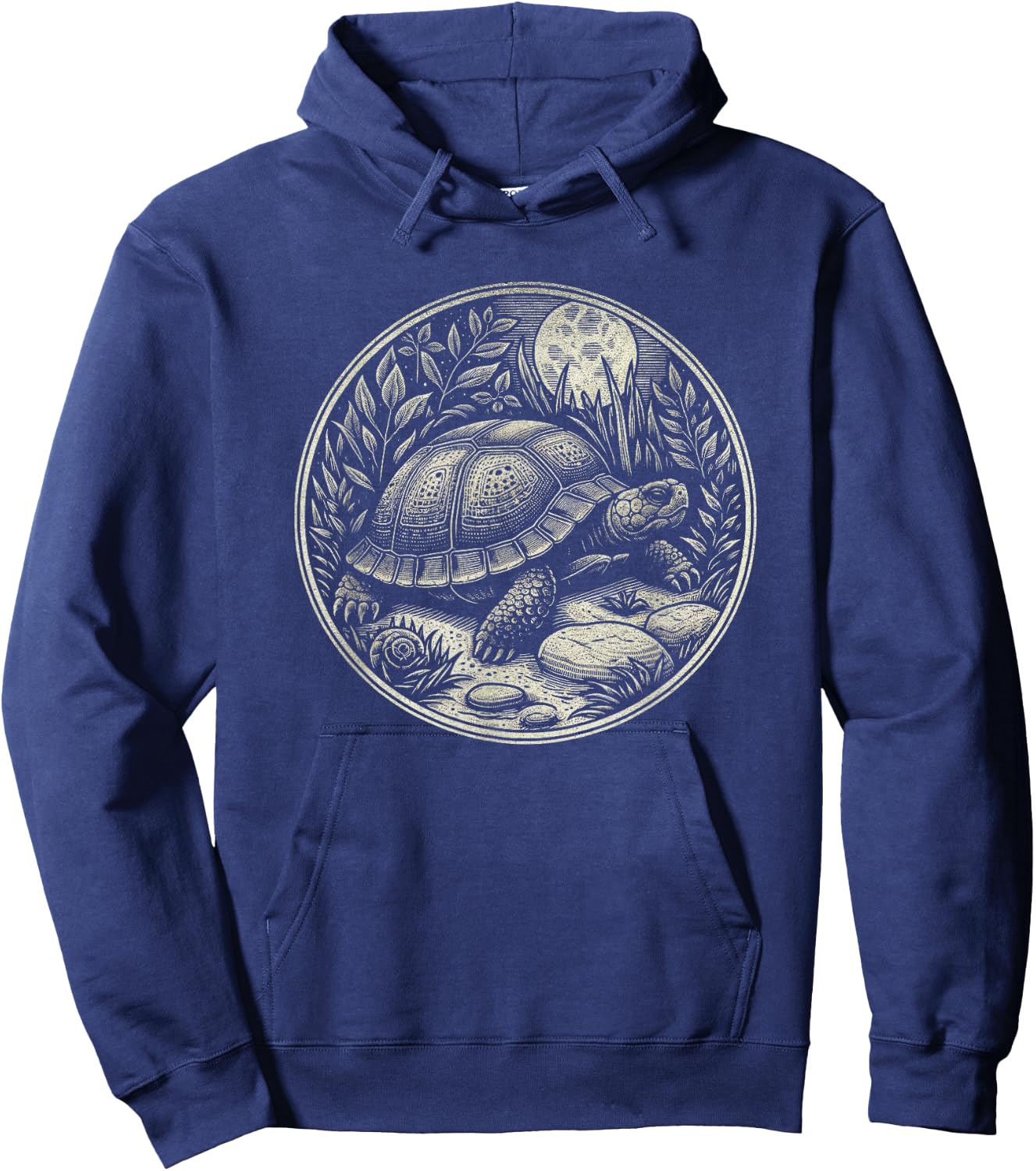 Box Turtle Nature Scene Graphic Art Design And Men Hoodie - Hoodie | Navy