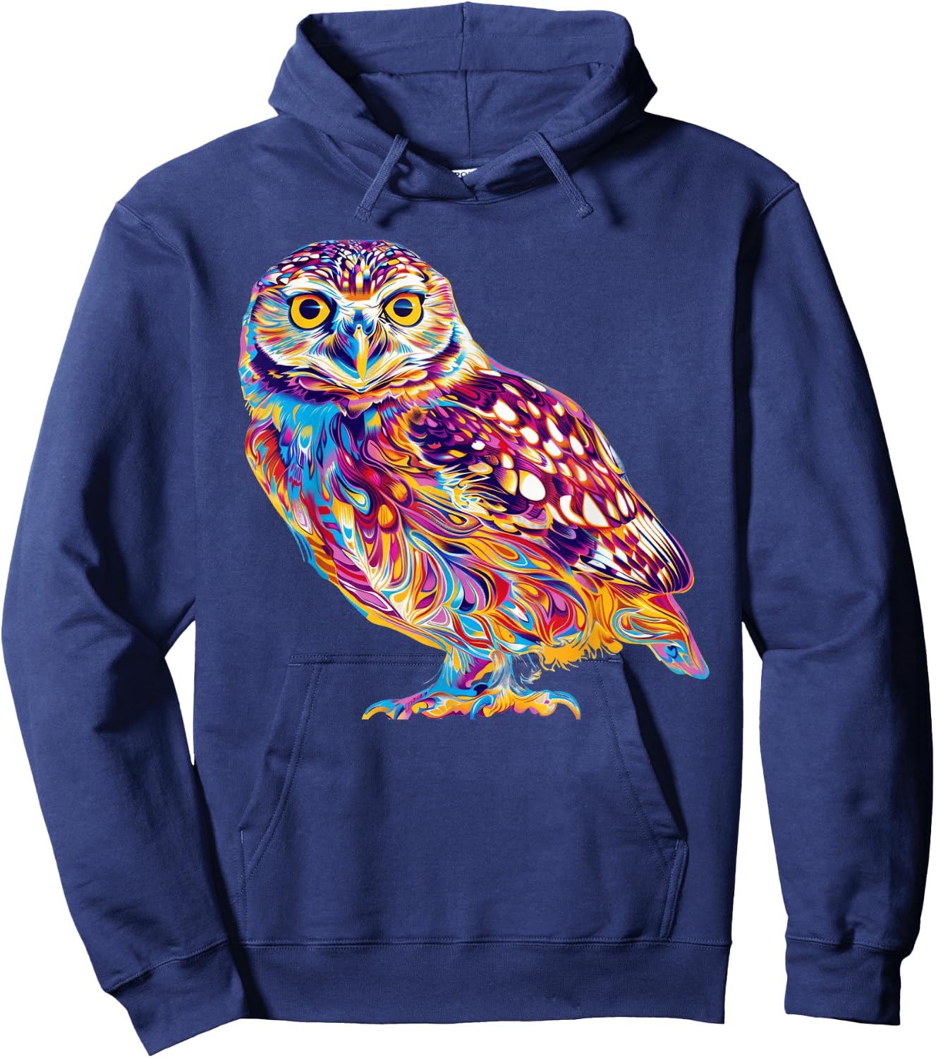 Burrowing Owl Psychedelic Hoodie - Hoodie | Navy