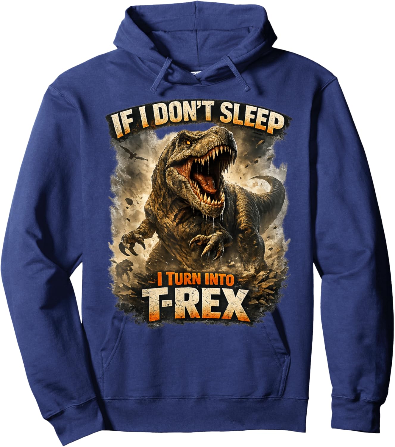 Dinosaure T Rex Amusant pour Enfants et Adultes Hoodie - Hoodie | Navy