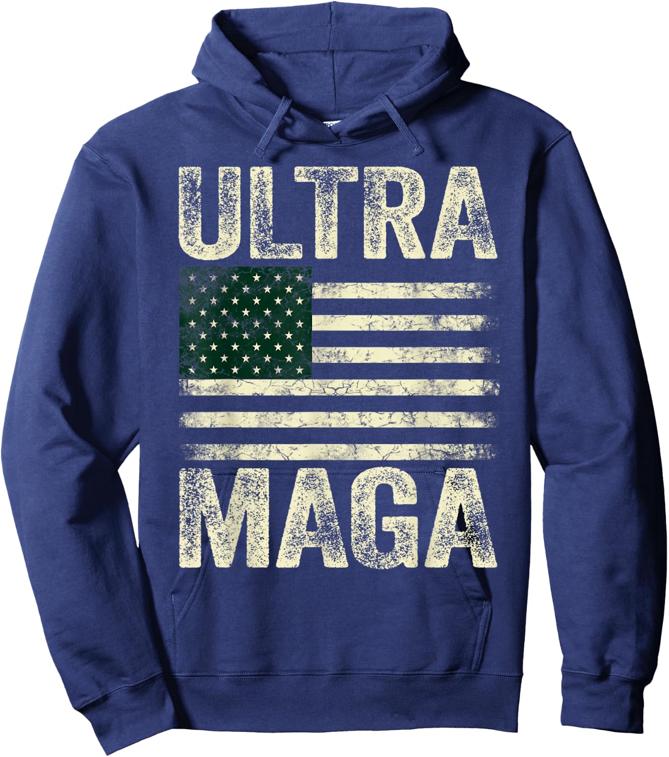 Ultra Maga Shirt US Flag Top American Gifzs Ultra Mega Hoodie - Hoodie | Navy