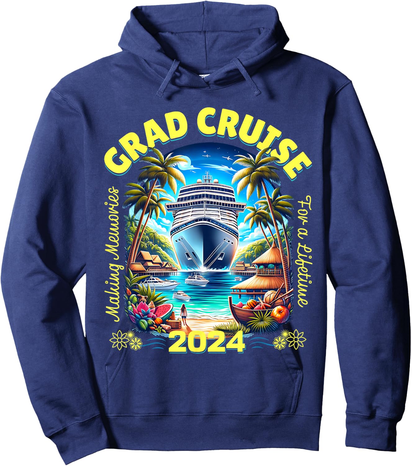 Making Memories For A Lifetime Matching Grad Cruise 2024 Hoodie - Hoodie | Navy