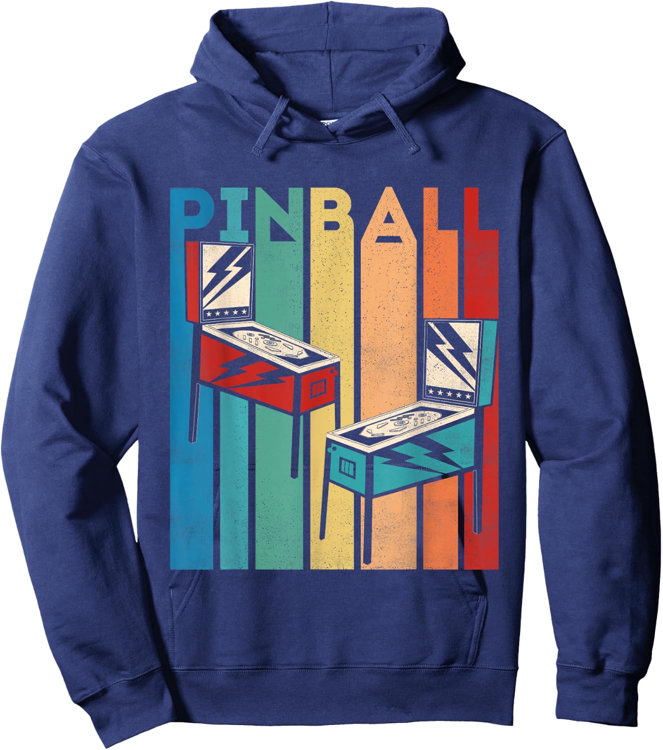 Pinball Retro Vintage Multiball Pinball Machine Arcade Game Hoodie - Hoodie | Navy
