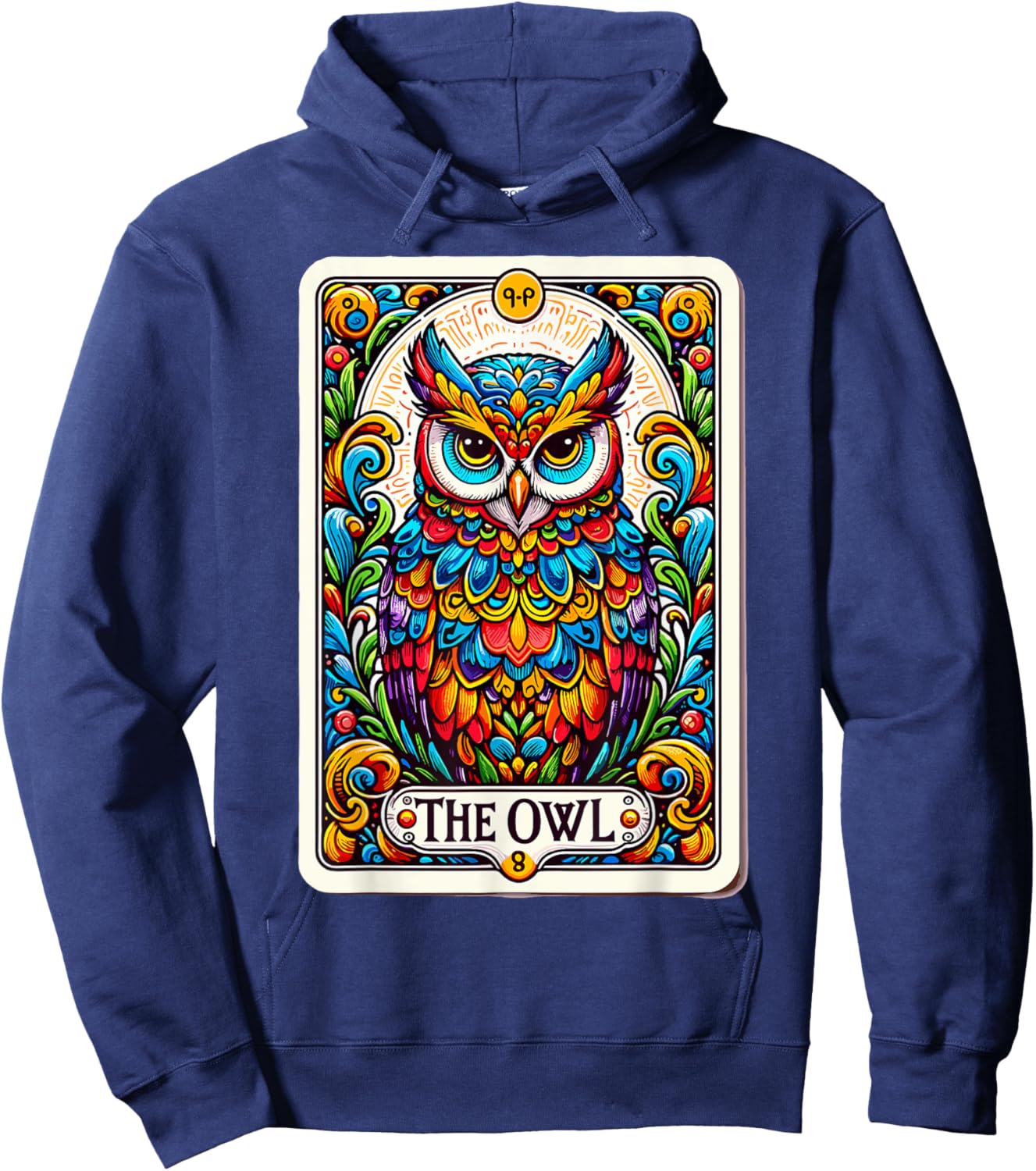 Psychic Tarot Card Owl Lover Shirt Mystic Owl Hoodie - Hoodie | Navy