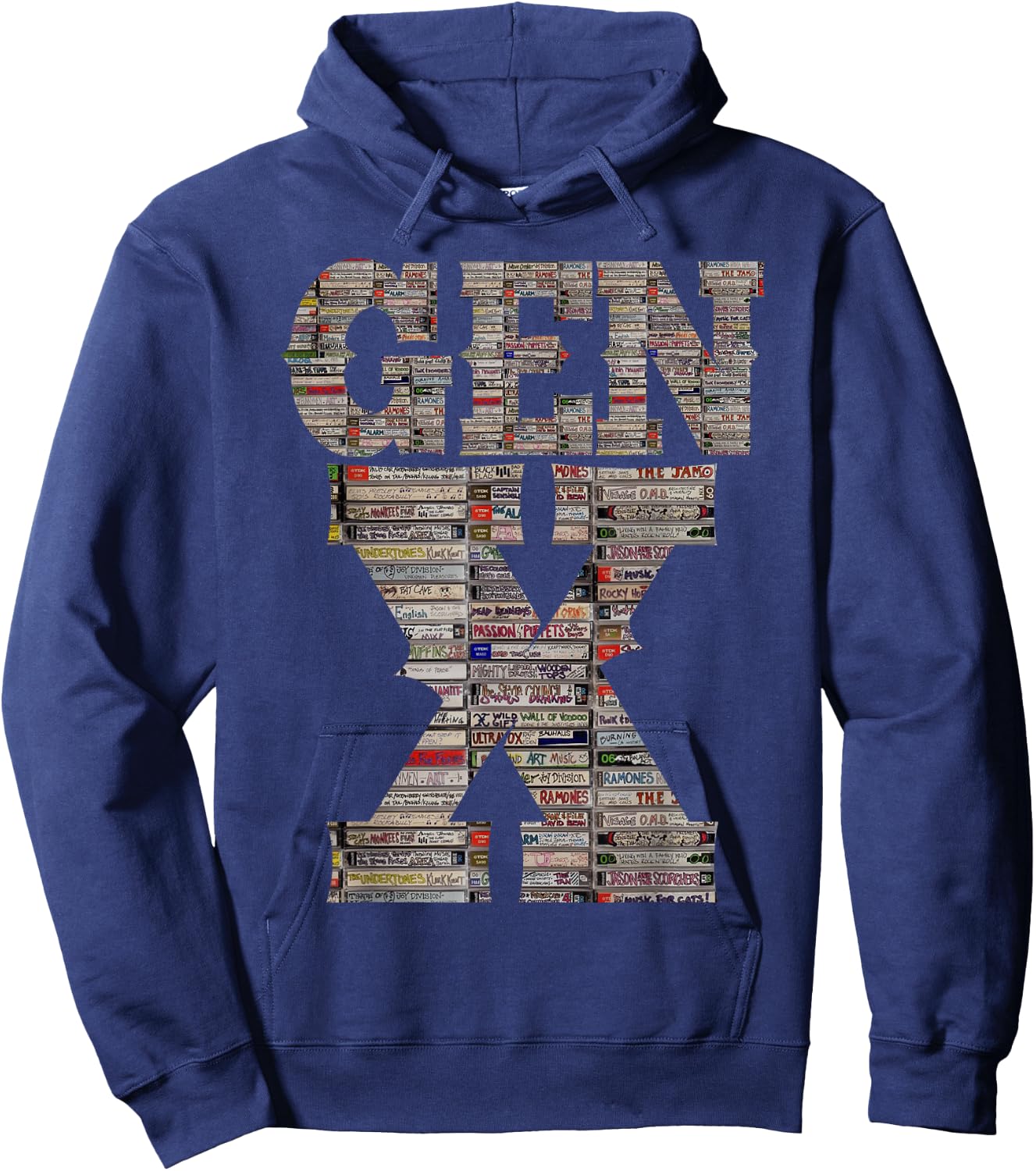 Gen X 80’s Rock Cassettes Vintage Retro Design Women Hoodie - Hoodie | Navy