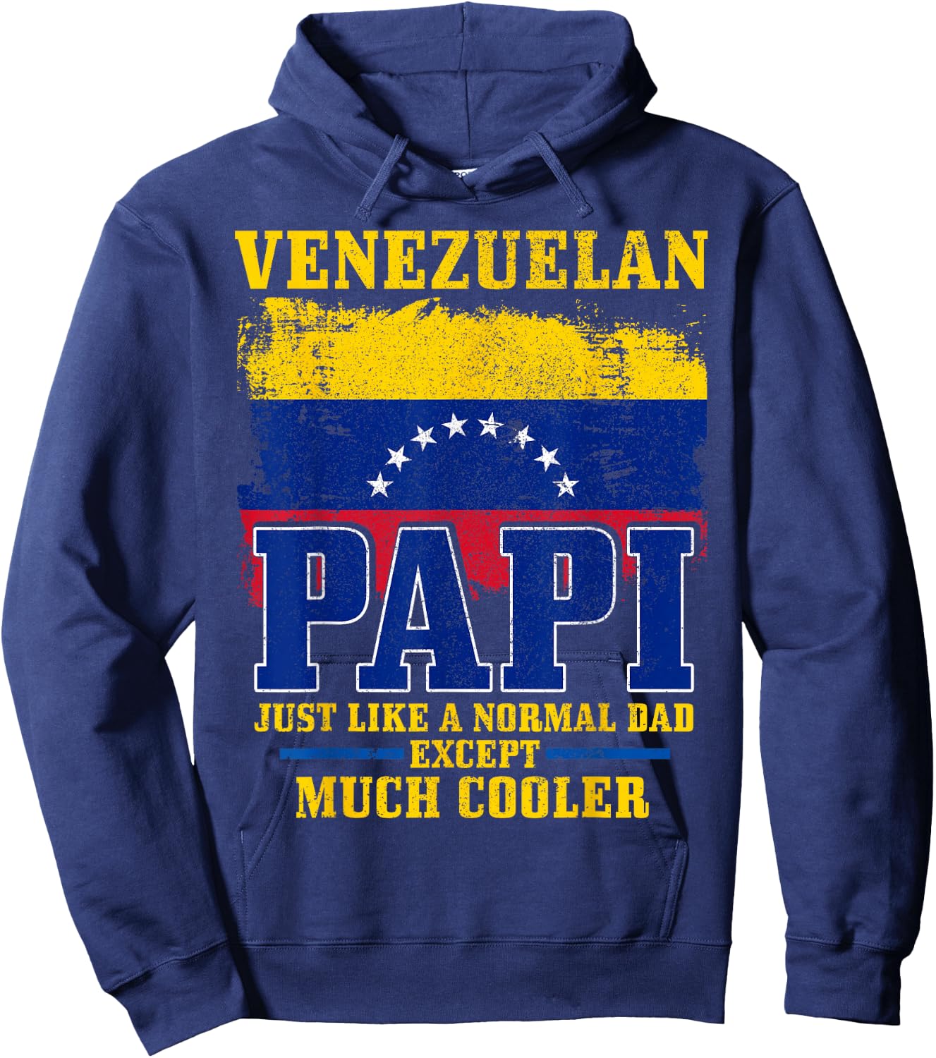 Venezuelan Dad Venezuela Flag Pride Funny Father's Day Hoodie - Hoodie | Navy