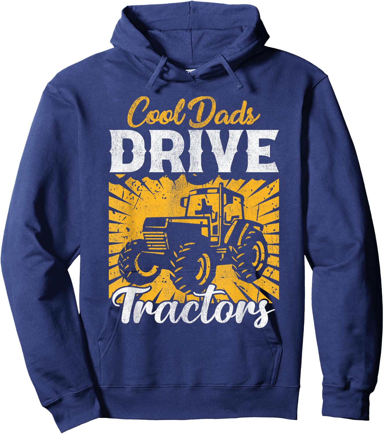 Cool Dads Drive Tractors Farmer Dad Funny Dad Farming , Small, Black Hoodie - Hoodie | Navy