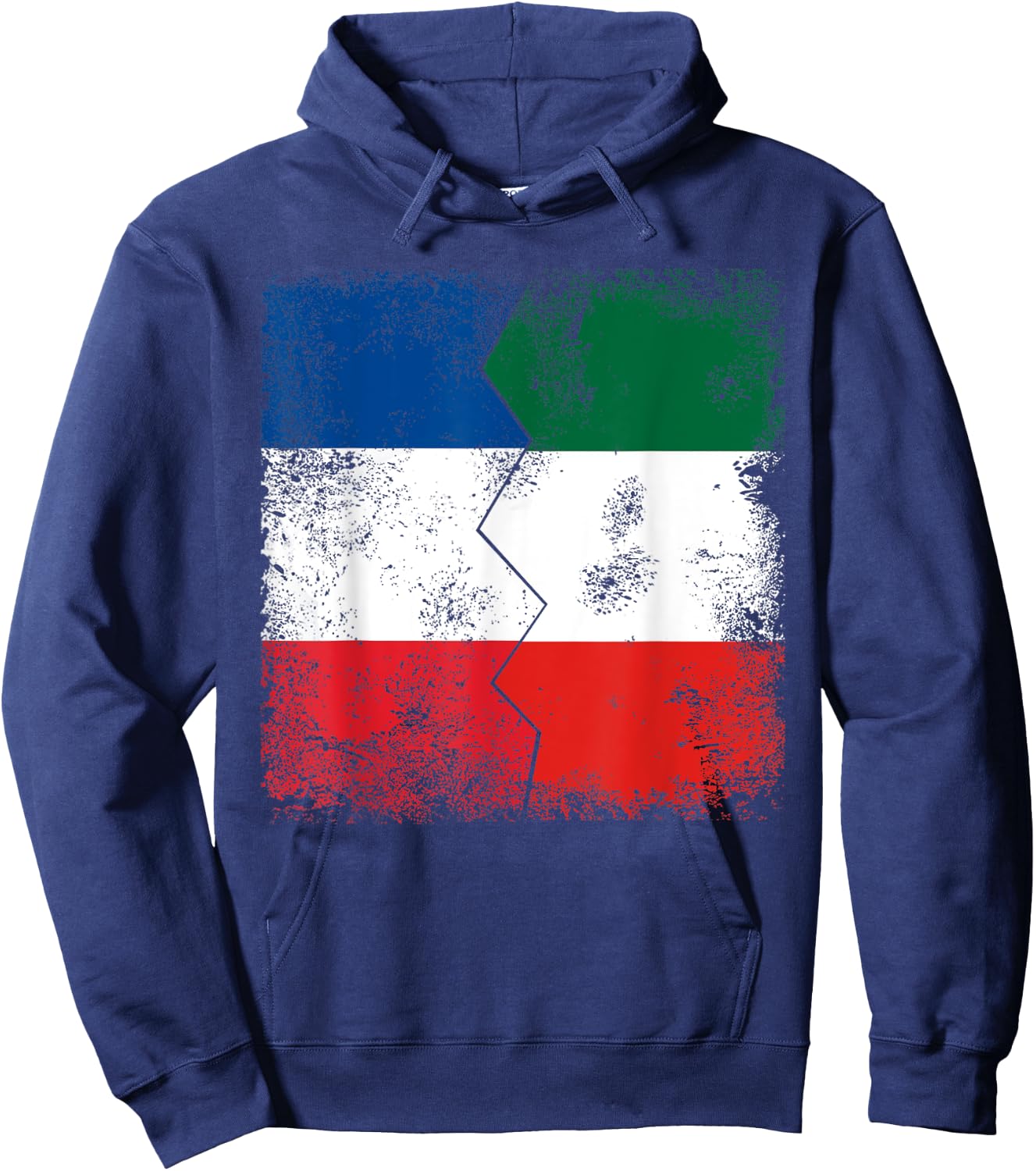 France Italy Flags | Half Italian French Roots Italia Hoodie - Hoodie | Navy