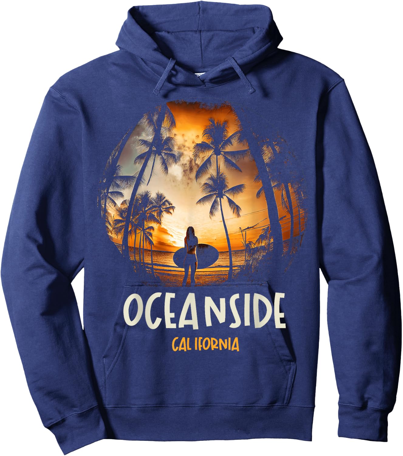 Oceanside California Hoodie - Hoodie | Navy