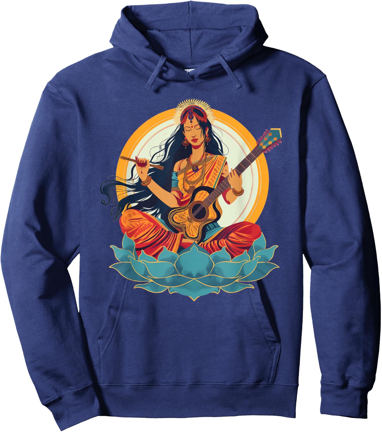 Saraswati 90s Retro Hoodie - Hoodie | Navy