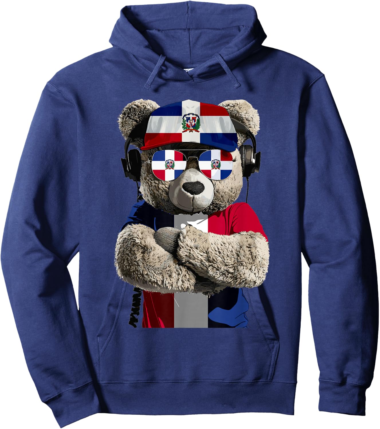 Dominican Flag Bear Souvenirs Products Dominican Republic Hoodie - Hoodie | Navy