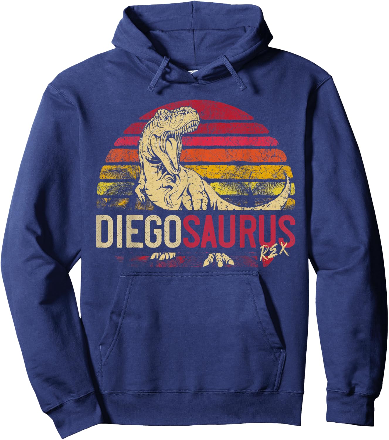 Diego Saurus Funny Personalized Dinosaur T Rex Name Boy Gift Hoodie - Hoodie | Navy