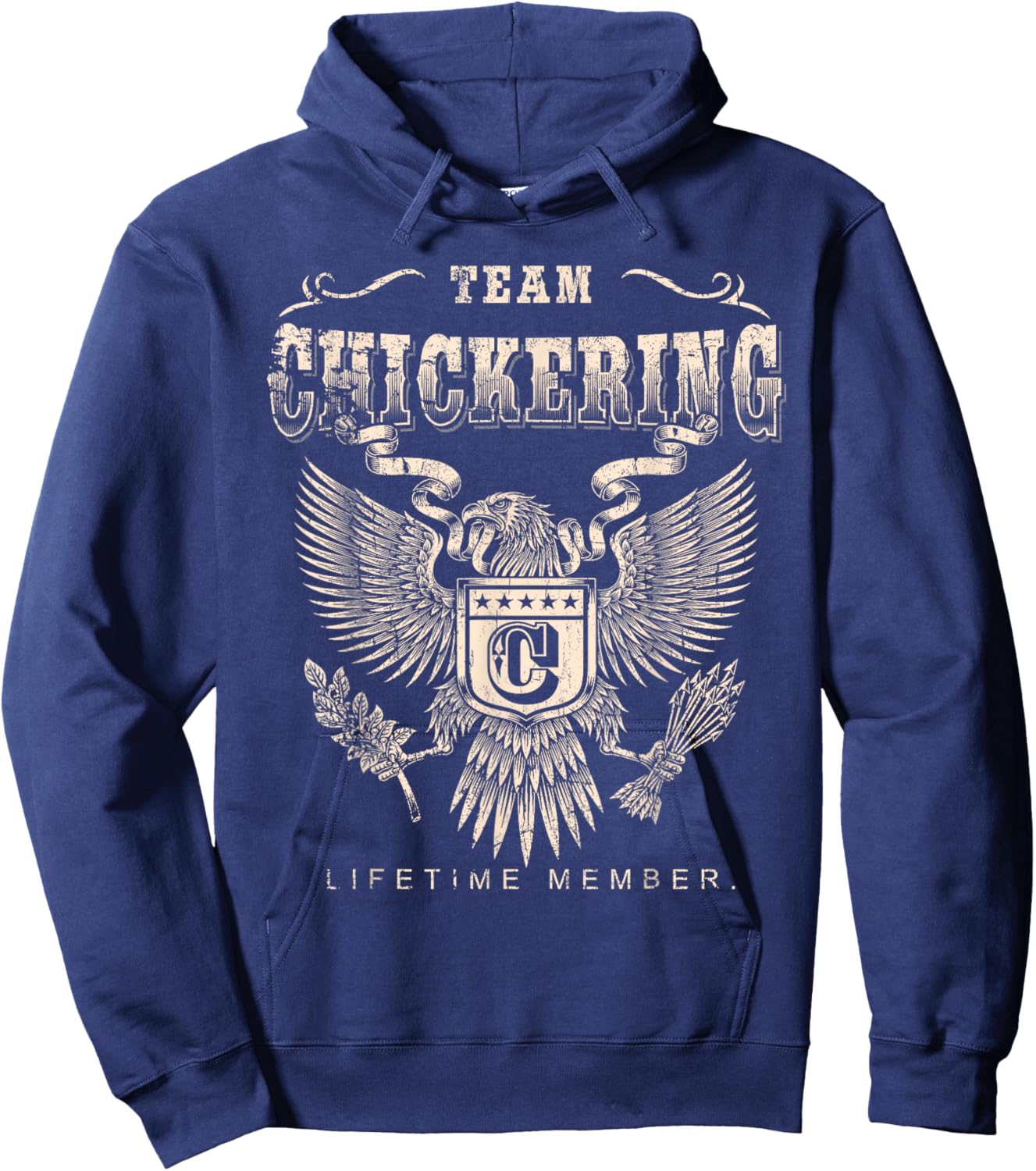 Team Chickering Lifetime Member - Chickering Name Hoodie - Hoodie | Navy