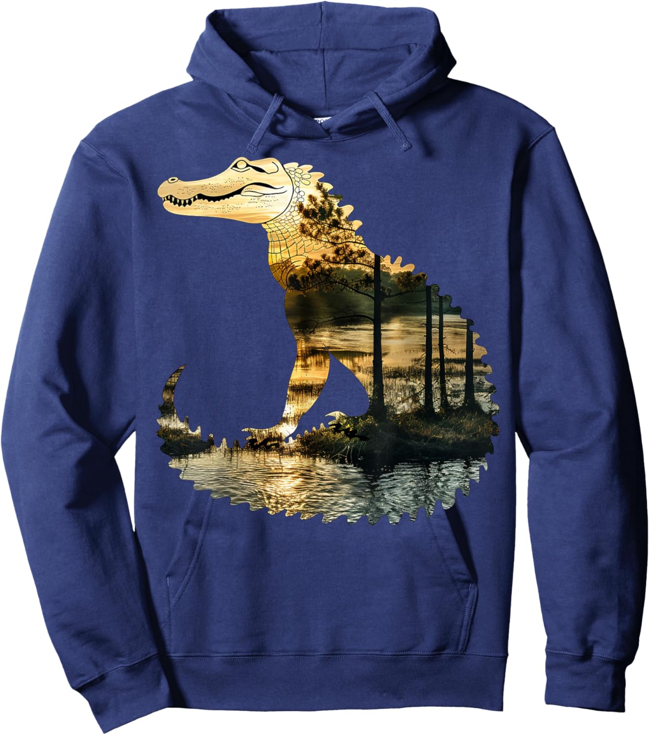 Wetlands, rivers Crocodile Hoodie - Hoodie | Navy
