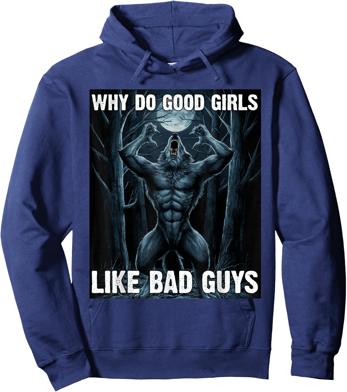 Werewolf Ripping Meme Alpha Wolf Werewolf Literally Me Hoodie - Hoodie | Navy