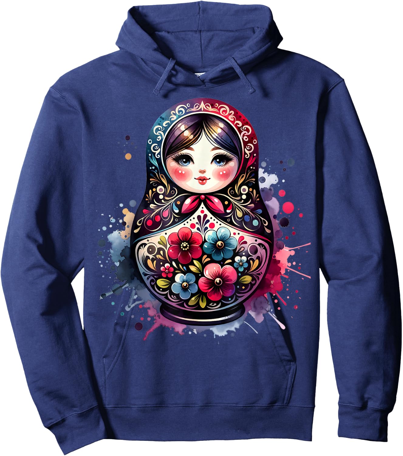 Russian Girl Matreshka Russia Russians Matryoshka Hoodie - Hoodie | Navy