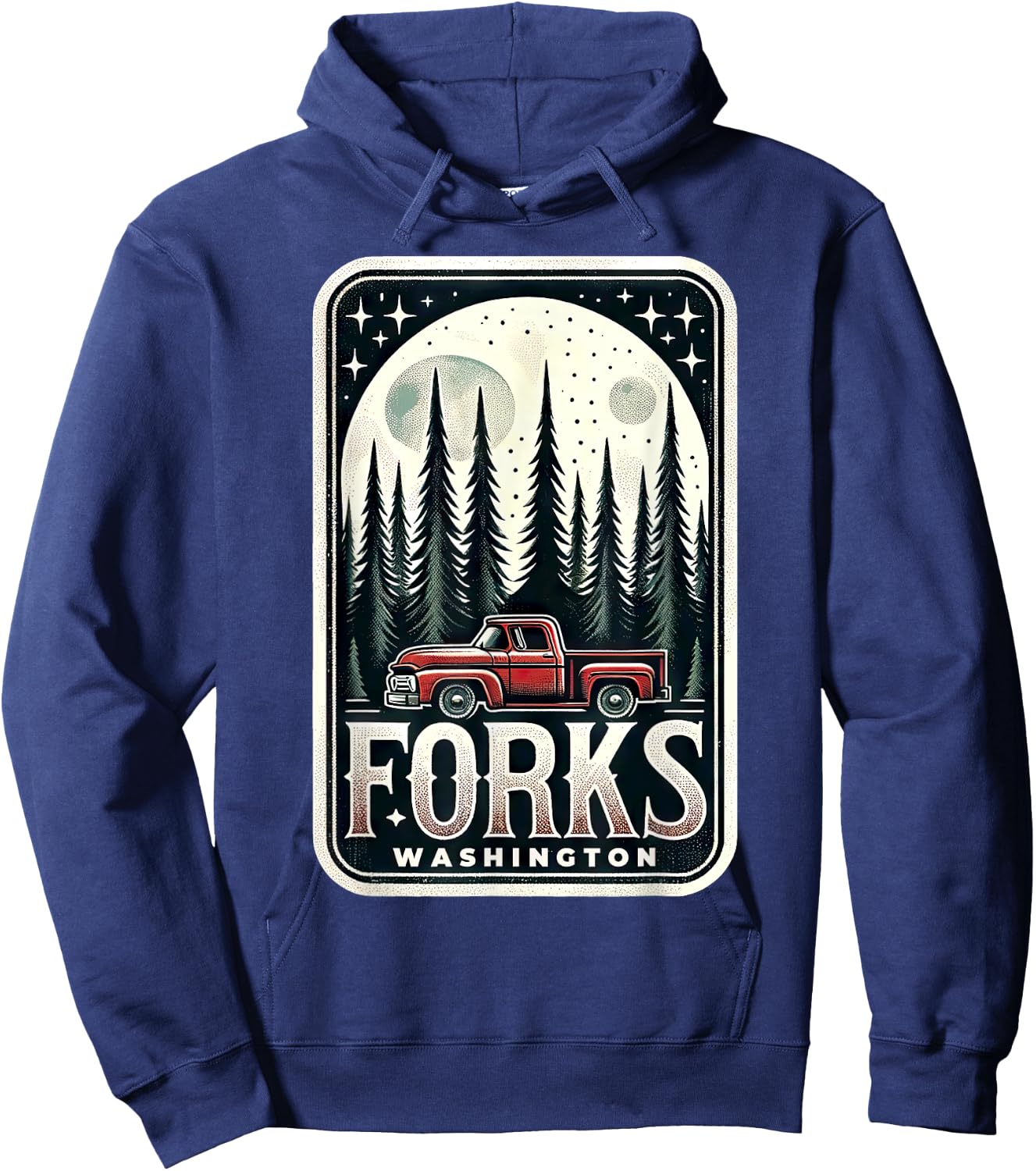Forks Washington - Graphic Hoodie - Hoodie | Navy