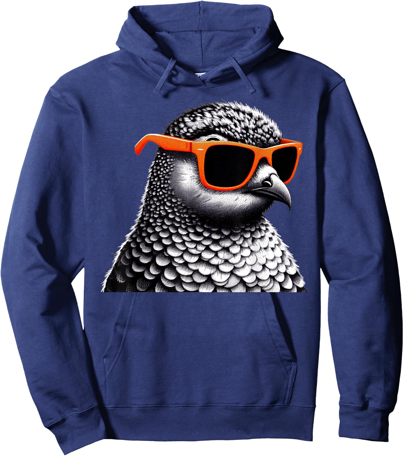 Cool Ptarmigan Bird Wearing Sunglasses Graphic Art Hoodie - Hoodie | Navy
