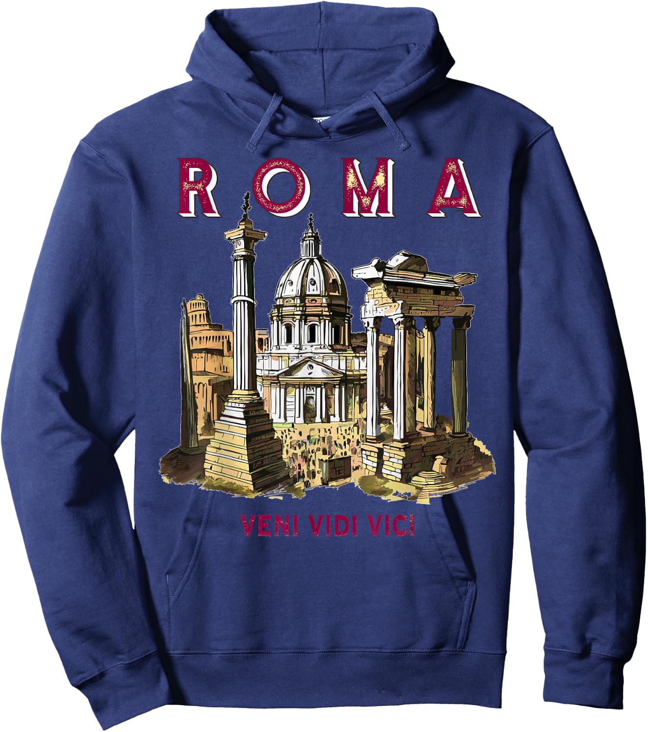 Veni VIDI VICI Ancient Rome Italy Holiday Capital Rome Hoodie - Hoodie | Navy