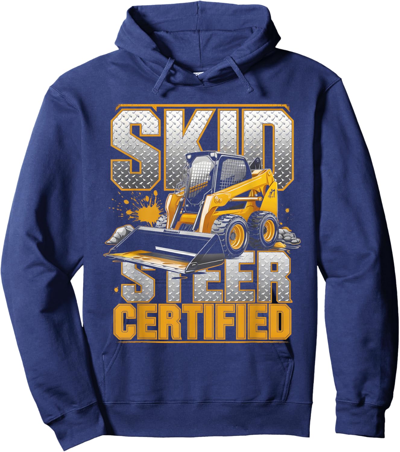 Skid Steer Certified Heavy Equipment Operator Hoodie - Hoodie | Navy
