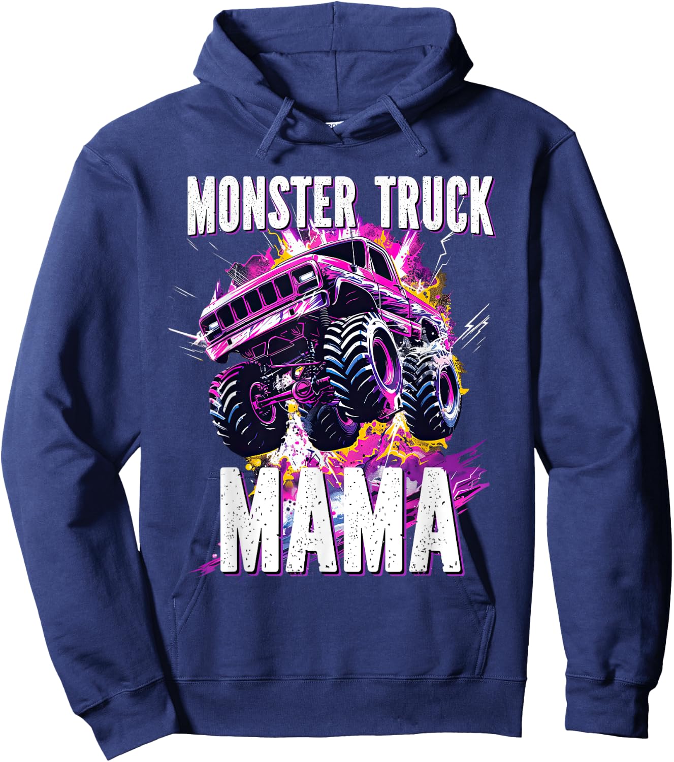 Monster Truck Mama for Monster Truck Theme Birthday Moms Hoodie - Hoodie | Navy
