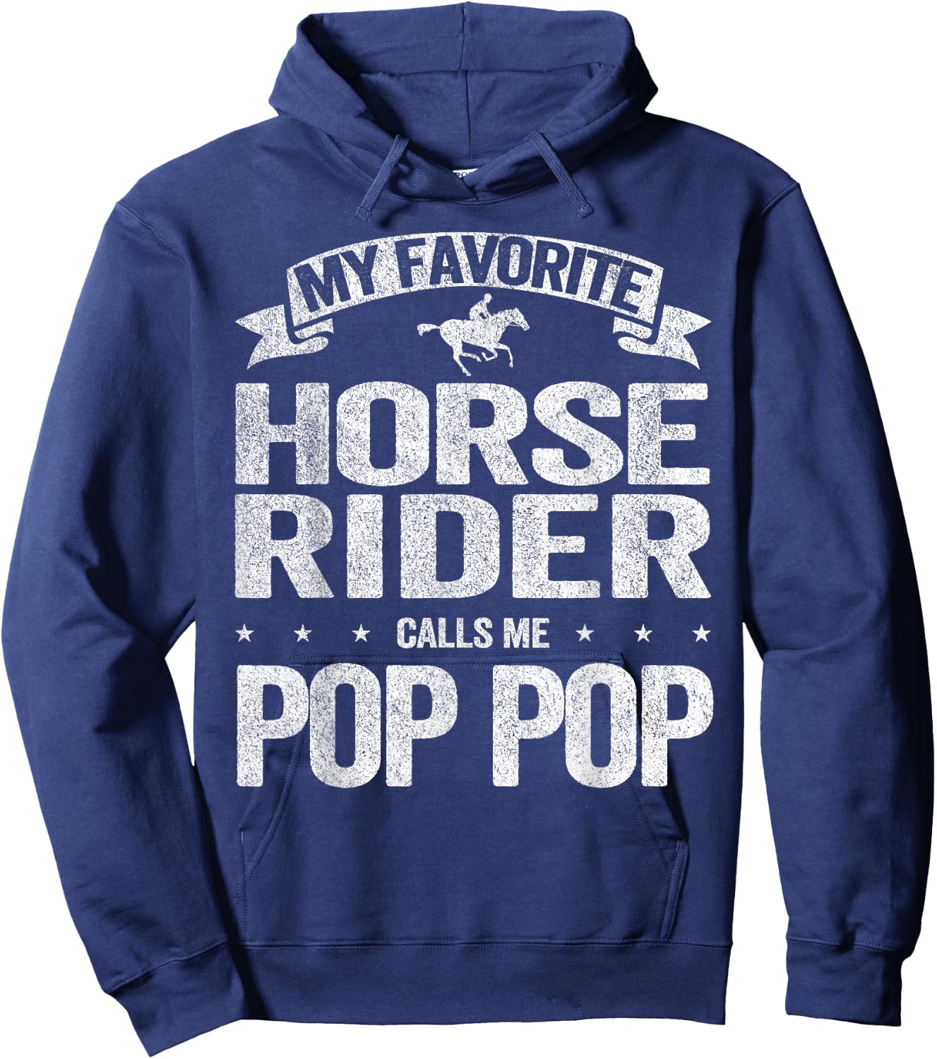 My Favorite Horse Rider Calls Me Pop Pop Grandpa Hoodie - Hoodie | Navy