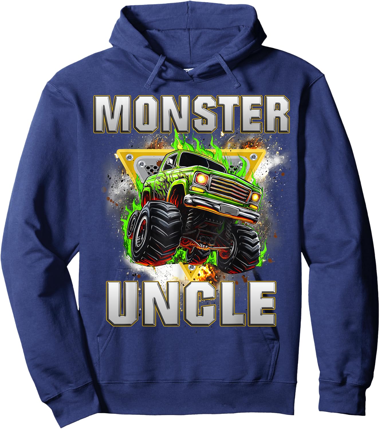Monster Truck Uncle Monster Truck Are My Jam Adults Kids Hoodie - Hoodie | Navy