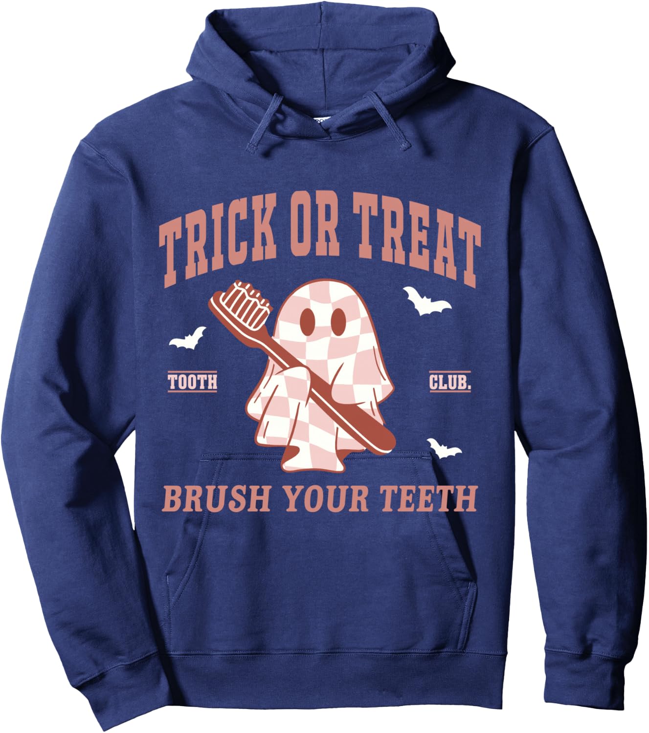Trick Or Treat Dentist Ghost Dental Hygienist Halloween Fall Hoodie - Hoodie | Navy